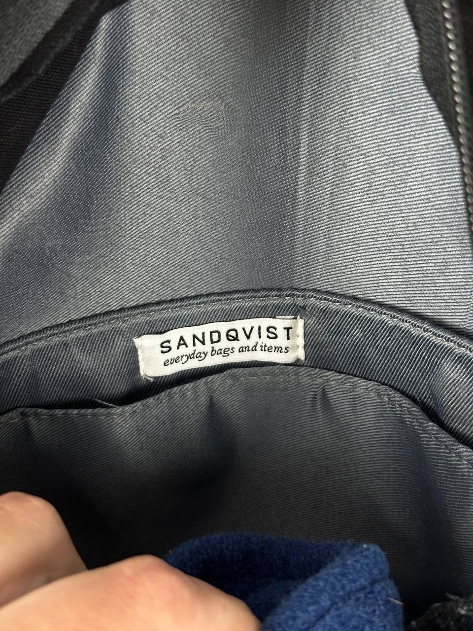 SANDQVIST Kim Ground Sandqvist Backpack Cotton Bag Black Size ONE SIZE - 9 Thumbnail