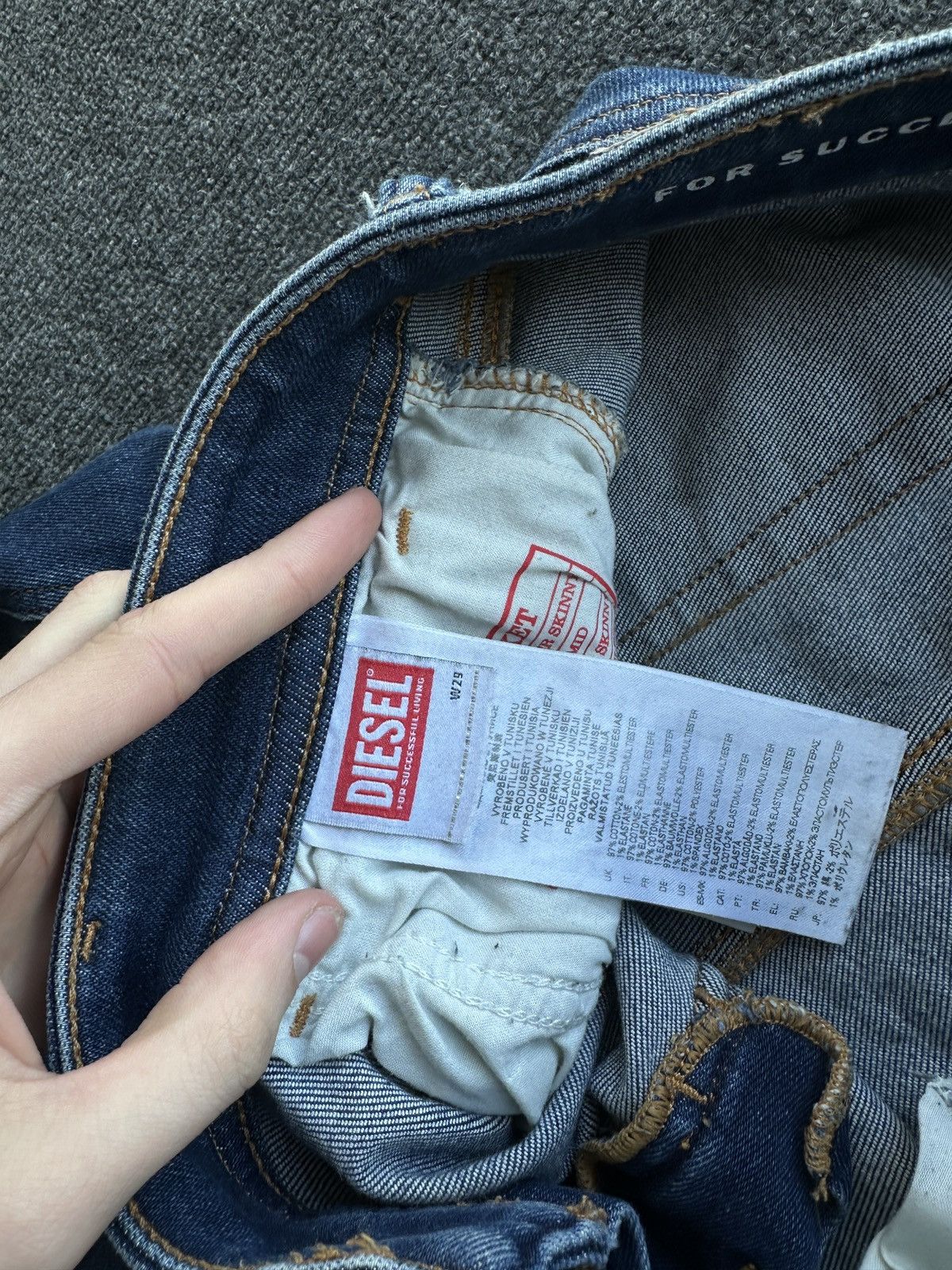 Diesel 🚨 DIESEL AVANT GARDE GOTHIC WOMEN JEANS LOGO IFSIXWASNINE Size 29" - 8 Thumbnail