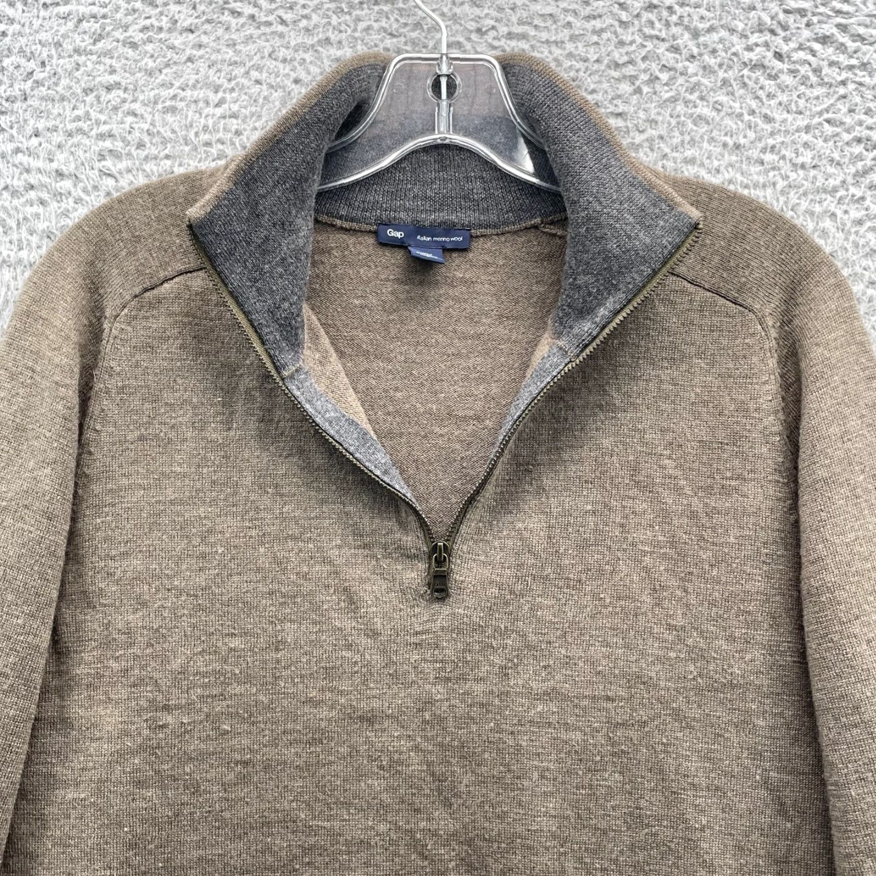 Gap Gap Sweater Men Large 1/4 Zip Merino Wool Knit Zipper Preppy Golf 90s Classic Outdoor 90s Mens Size US L / EU 52-54 / 3 - 3 Thumbnail