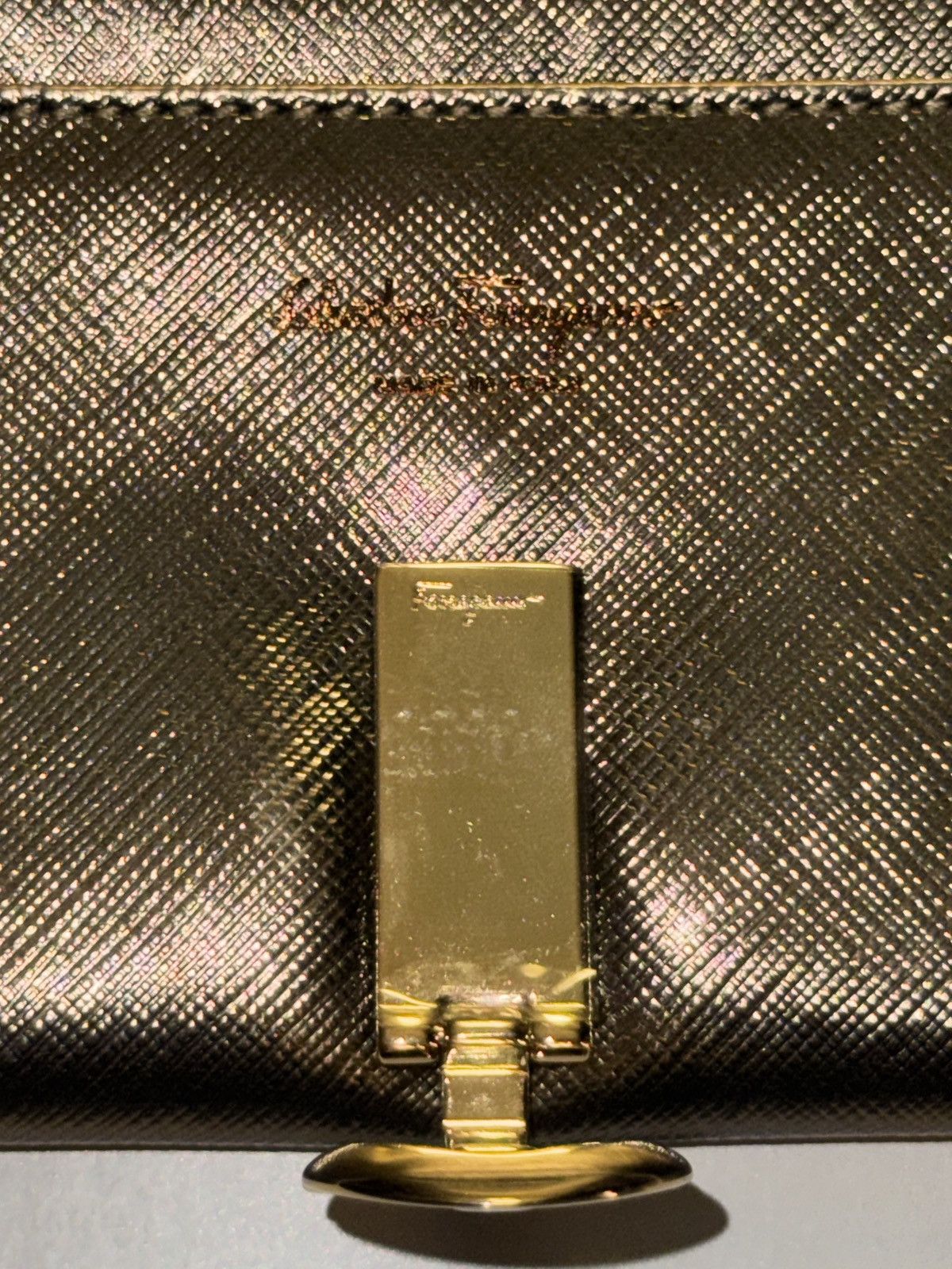 Salvatore Ferragamo Salvatore Ferragamo Women's Wallet Laminated Gold Size ONE SIZE - 2 Thumbnail