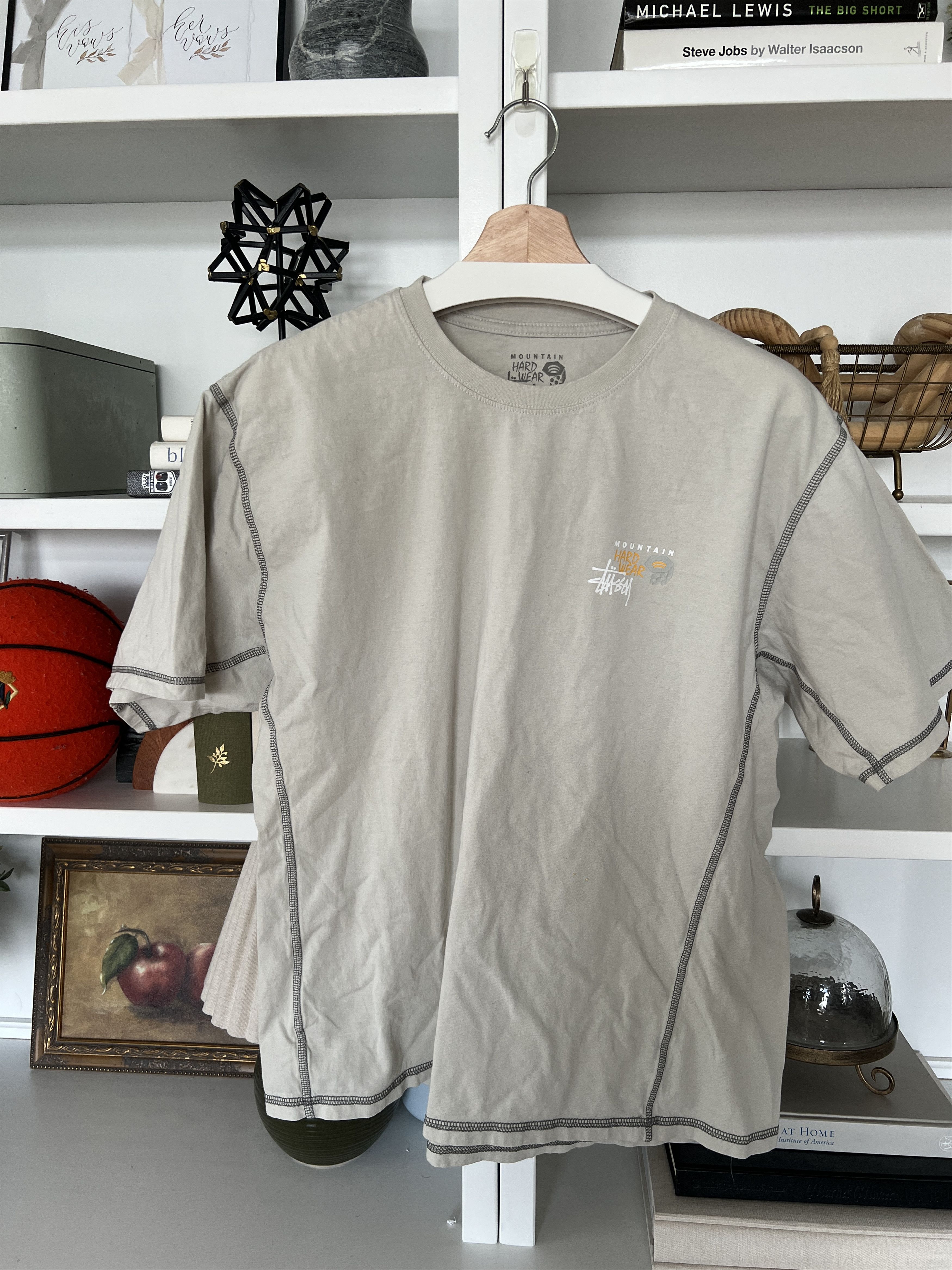 『Stussy x Mountain』Hardwear LS T-Shirt★Stone★ Stussy x Mountain Hardwear L/S Tee Stealth Grey Men's - FW24
