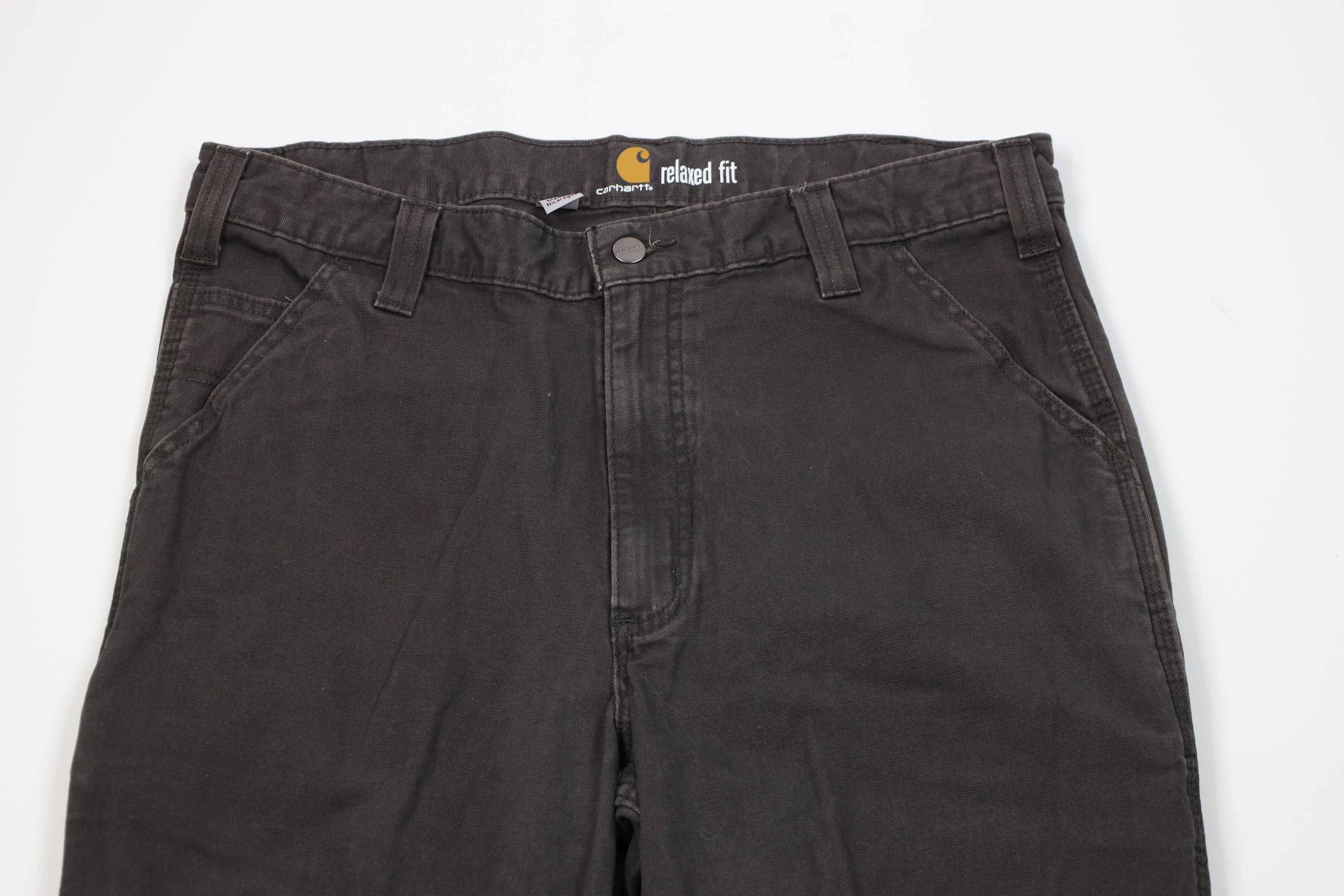 Carhartt Vintage Y2K Carhartt Wide Leg Dungaree Pants Peat Green Size US 36 / EU 52 - 2 Thumbnail