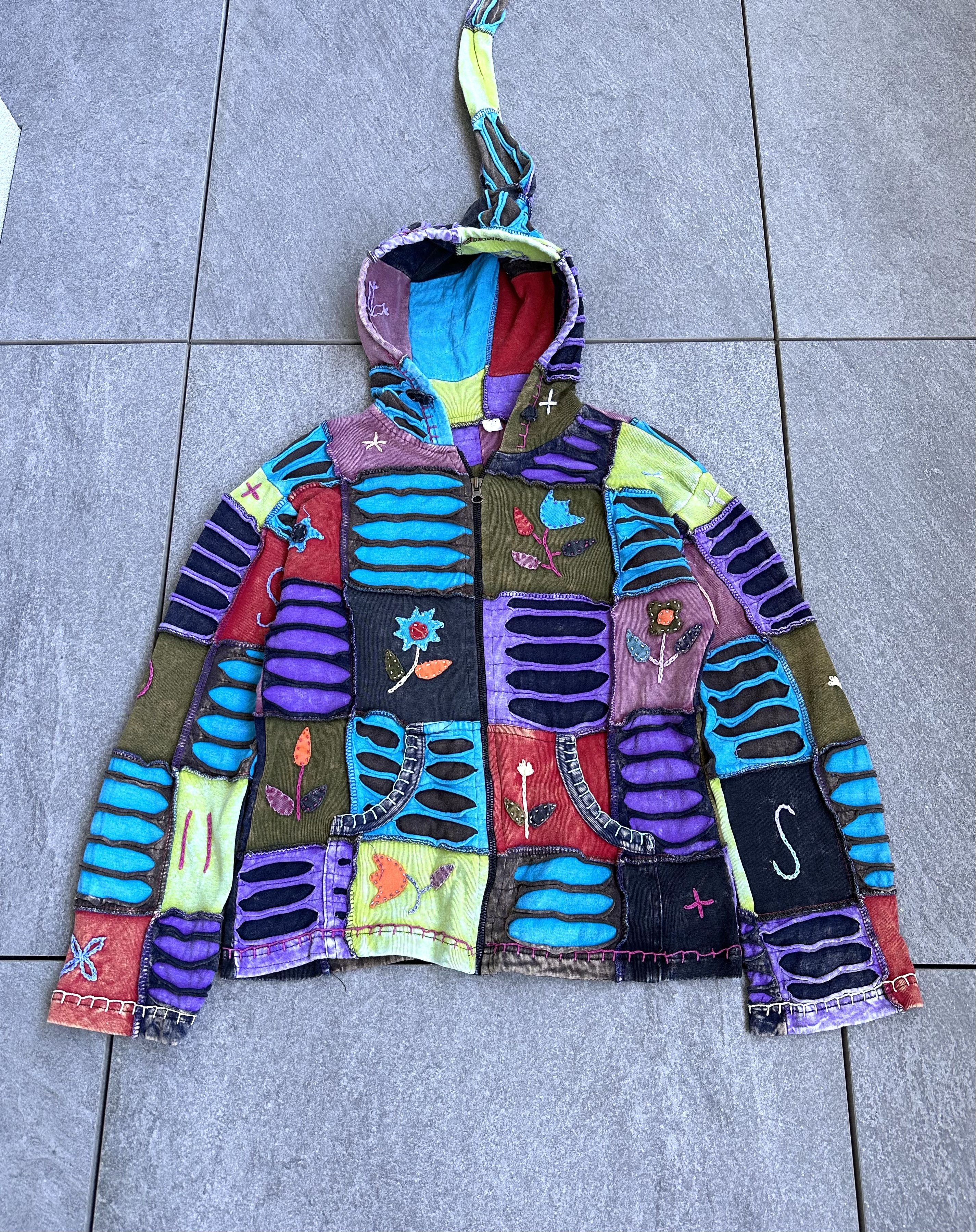 Vintage Vintage Nepal Hippie women zip hoodie dwarf Size S / US 4 / IT 40 - 2 Thumbnail