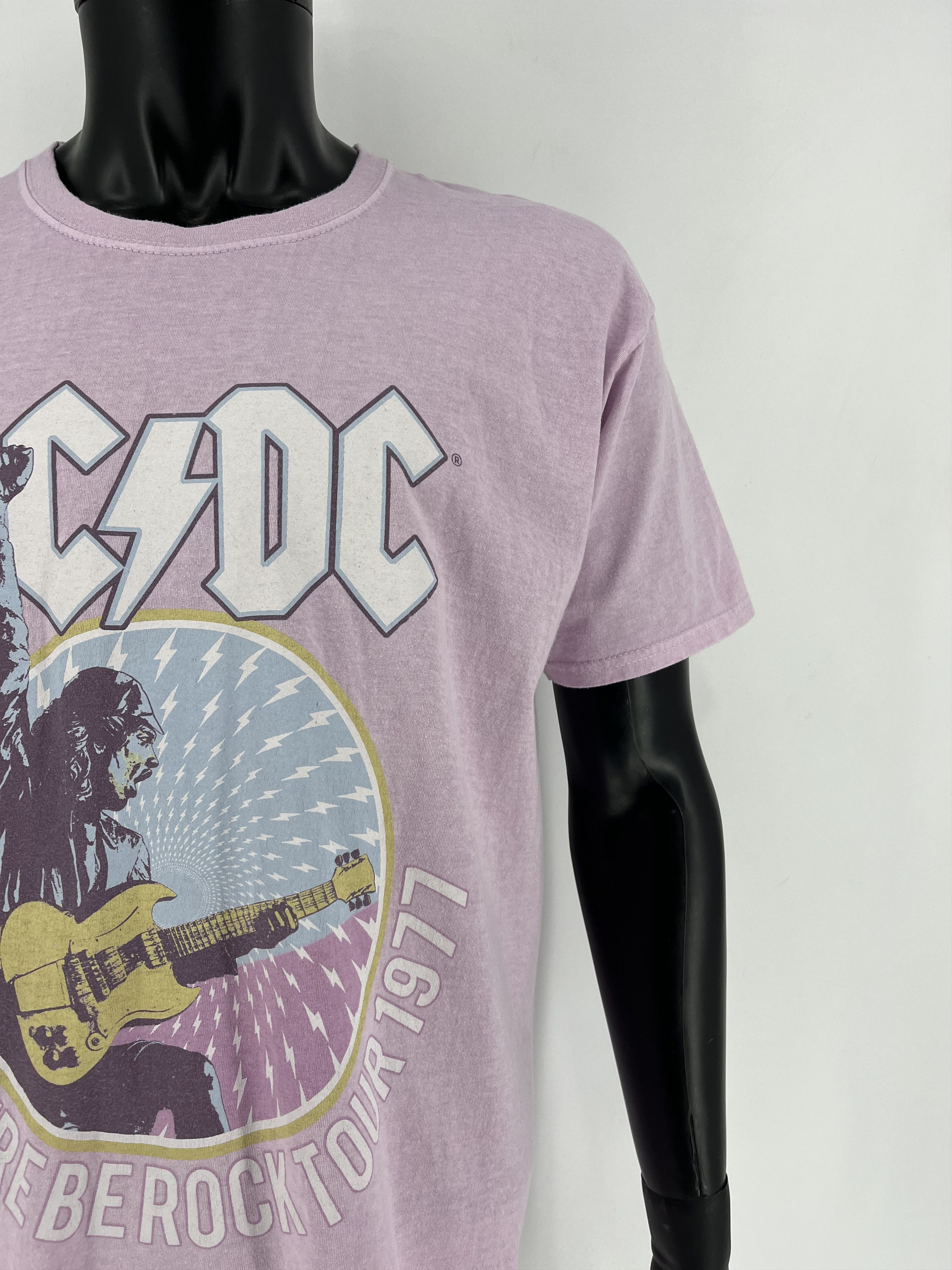 Band Tees Vintage AC/DC Let There Be Rock 1977 Tie Dye T Shirt Size US L / EU 52-54 / 3 - 7 Thumbnail