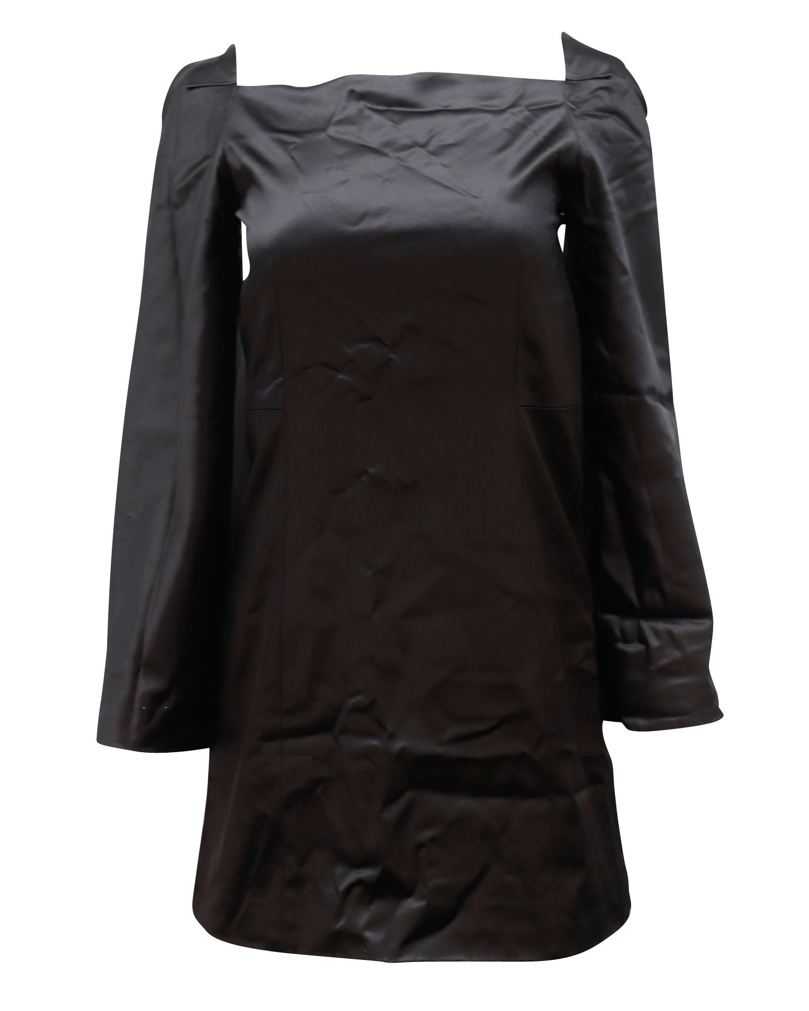 Rosetta Getty Rosetta Getty Square Neck A-line Mini Dress in Black Viscose Size XS / US 0-2 / IT 36-38 - 1 Thumbnail
