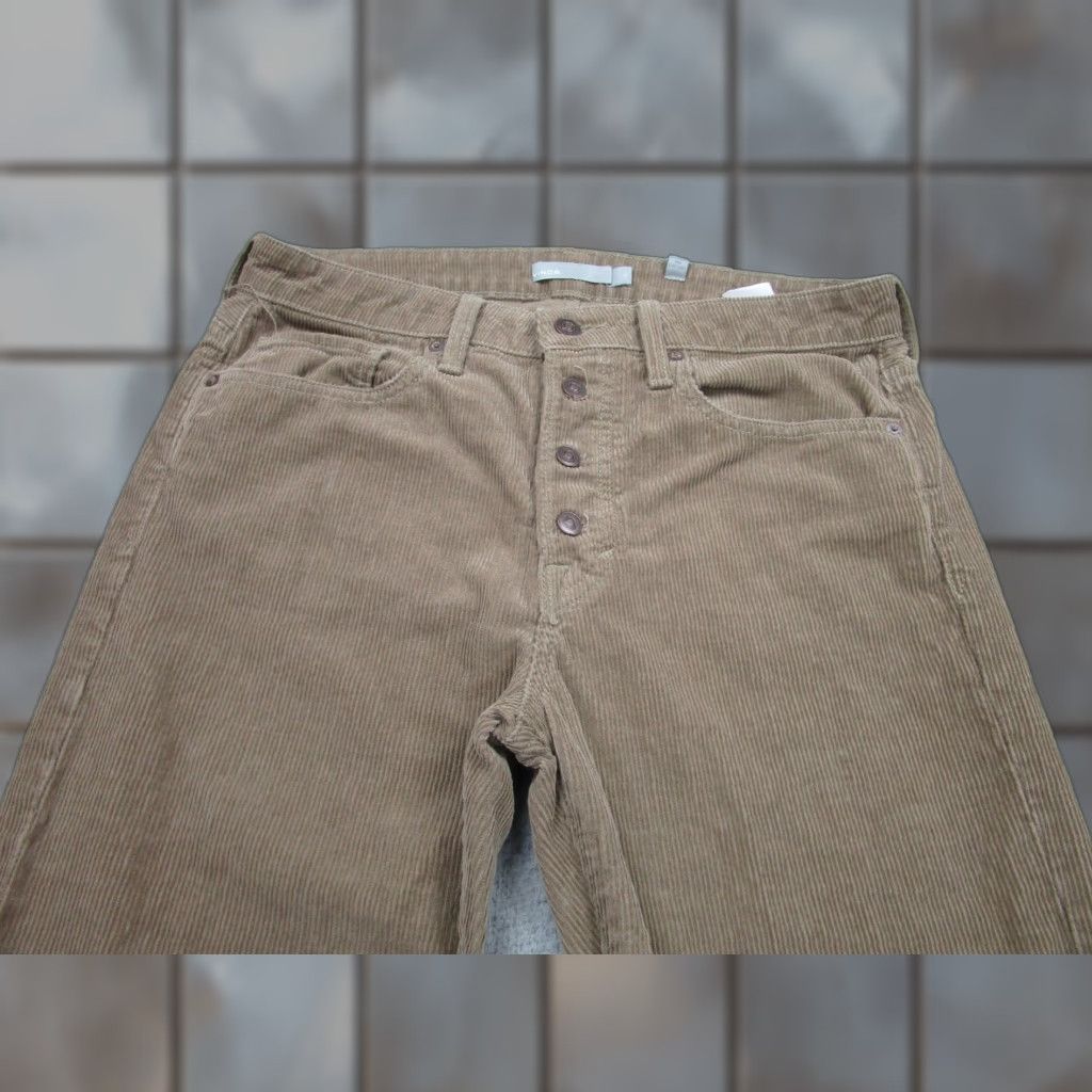 Vince Vince Womens 4 Beige Corduroy Straight Leg Pants Button Fly Casual Pants Size 27" / US 4 / IT 40 - 1 Thumbnail