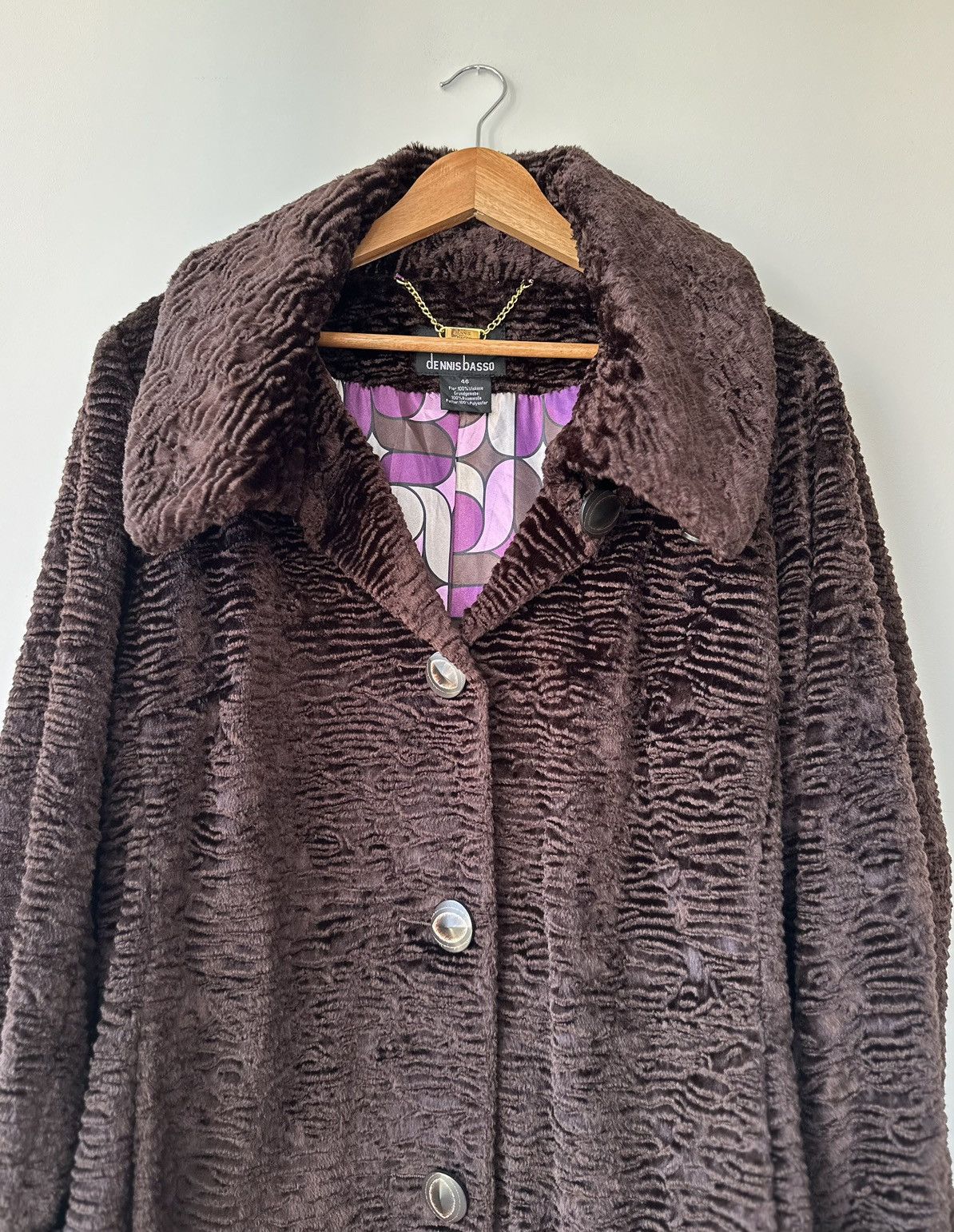 Vintage Dennis Basso Fur Coat Overcoat Jacket Women's Size L Size L / US 10 / IT 46 - 3 Thumbnail