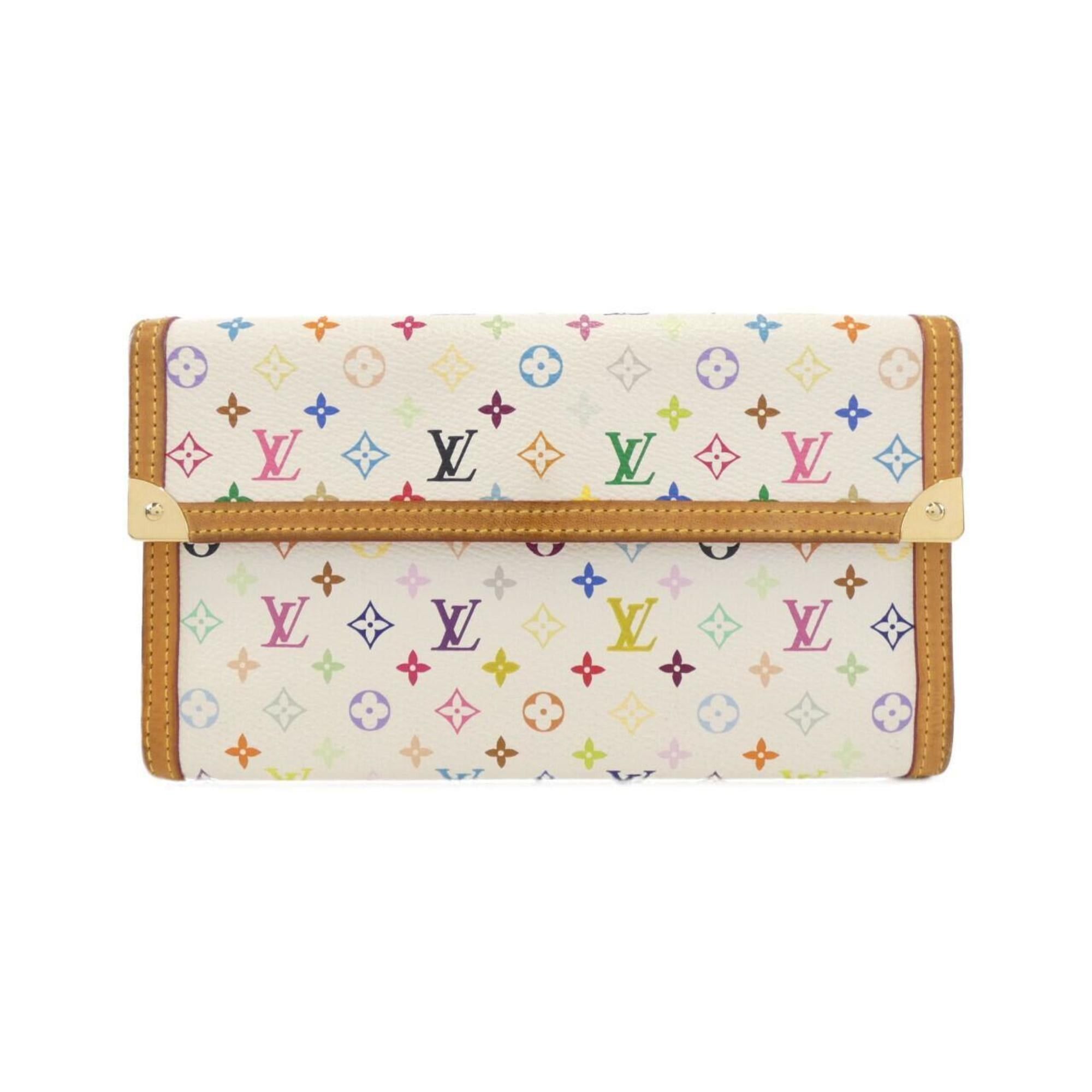 Louis Vuitton Multicolor Portefeuille Tresor International M92659 Wallet in White, Women's