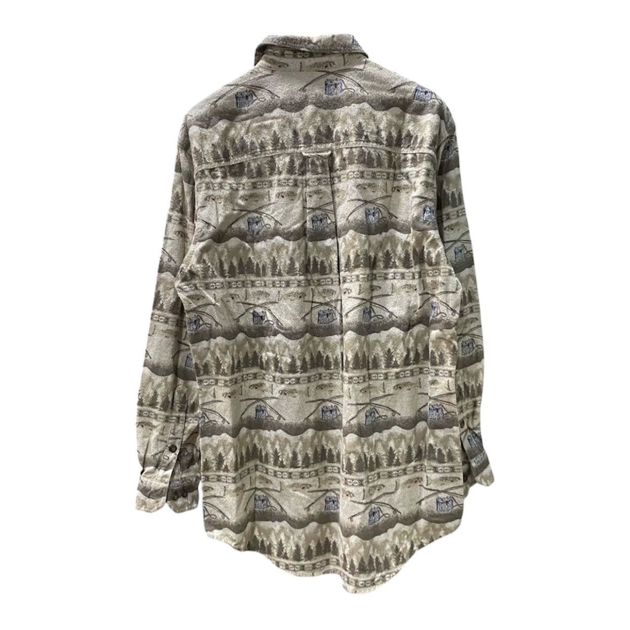 Woolrich Woolen Mills Vintage Woolrich Fly Fishing AOP Flannel Shirt - [L] Size US L / EU 52-54 / 3 - 2 Thumbnail
