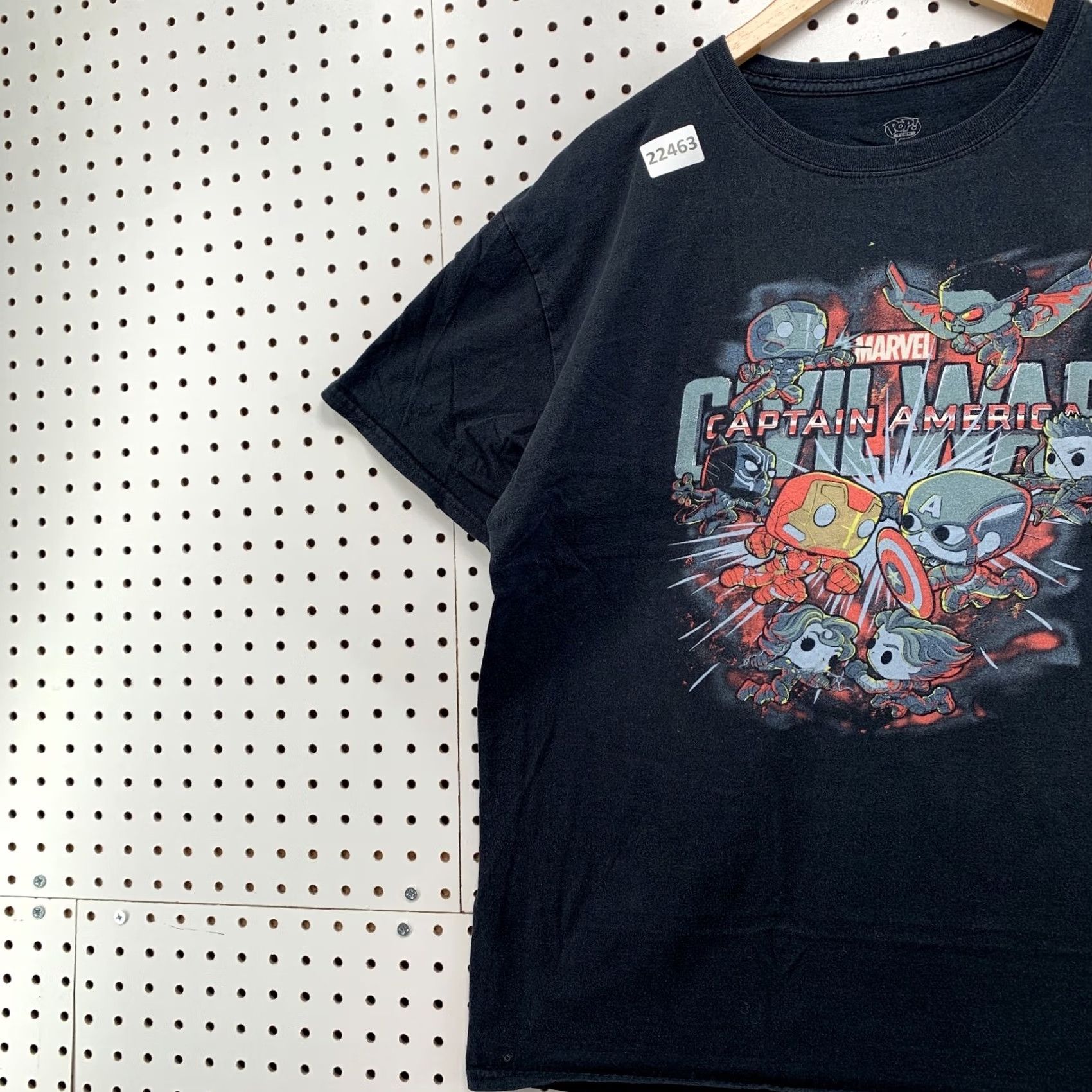 Vintage Marvel Shirt TEE Large Black Civil War Cartoon Movie Short Sleeve 23x28 Men Size US L / EU 52-54 / 3 - 2 Thumbnail