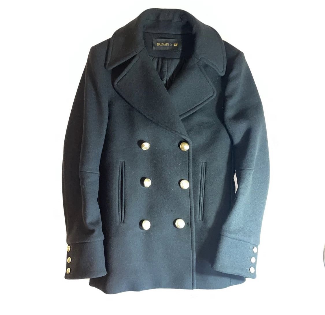 Balmain × H&M Balmain x H&M Double Breasted Wool Coat Size US S / EU 44-46 / 1 - 1 Thumbnail