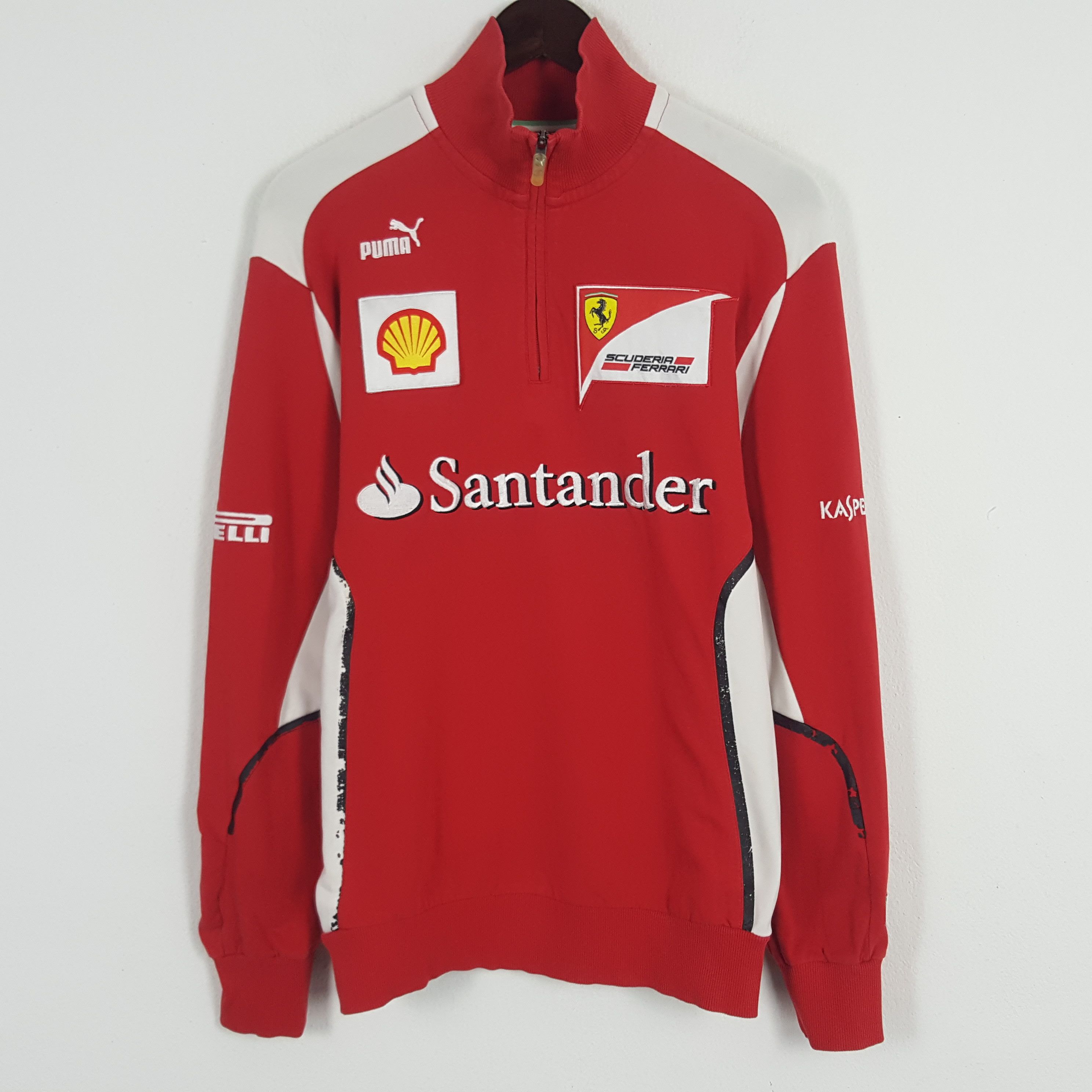 Ferrari × Puma × Vintage Vintage Puma x Shell Santander Half Zipper Jacket Size US M / EU 48-50 / 2 - 1 Thumbnail