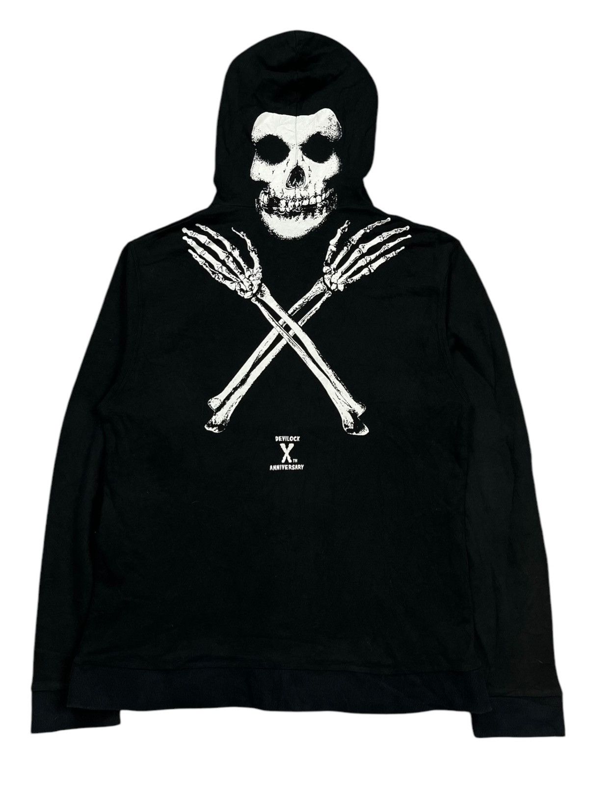 20471120 2000s Devilock - 10th Anniversary Skull Zip Hoodie Size US M / EU 48-50 / 2 - 1 Thumbnail