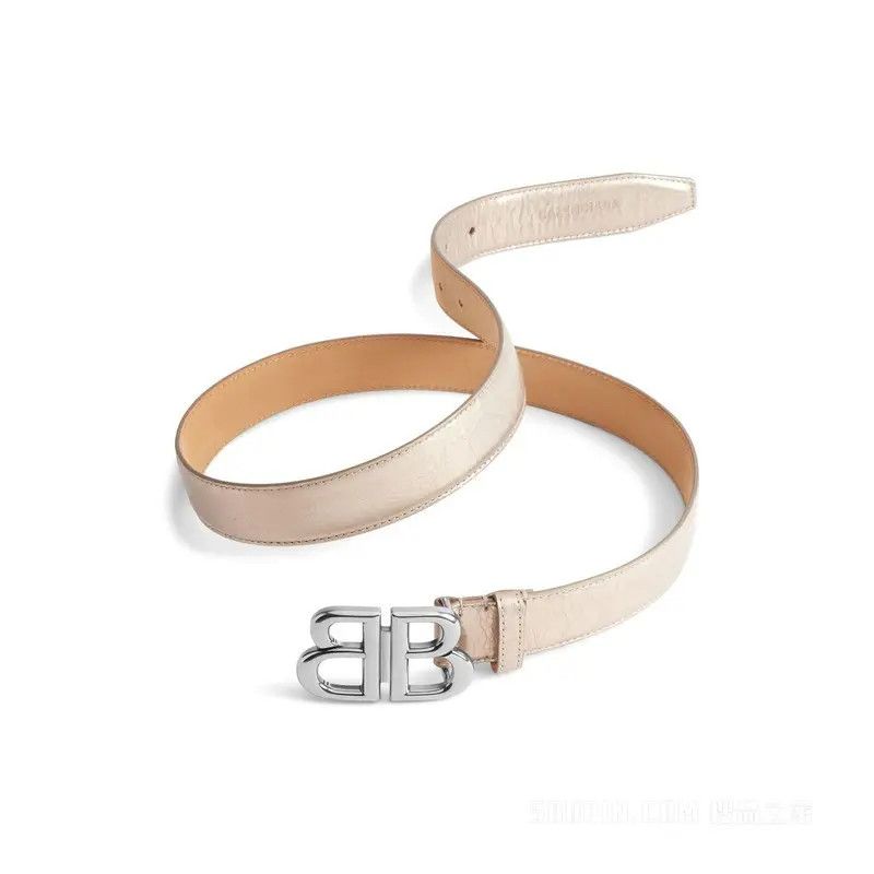 Balenciaga o1la1rc1a0325 Size: 75 / Monaco Belt Metallized in Beige Size ONE SIZE - 2 Thumbnail