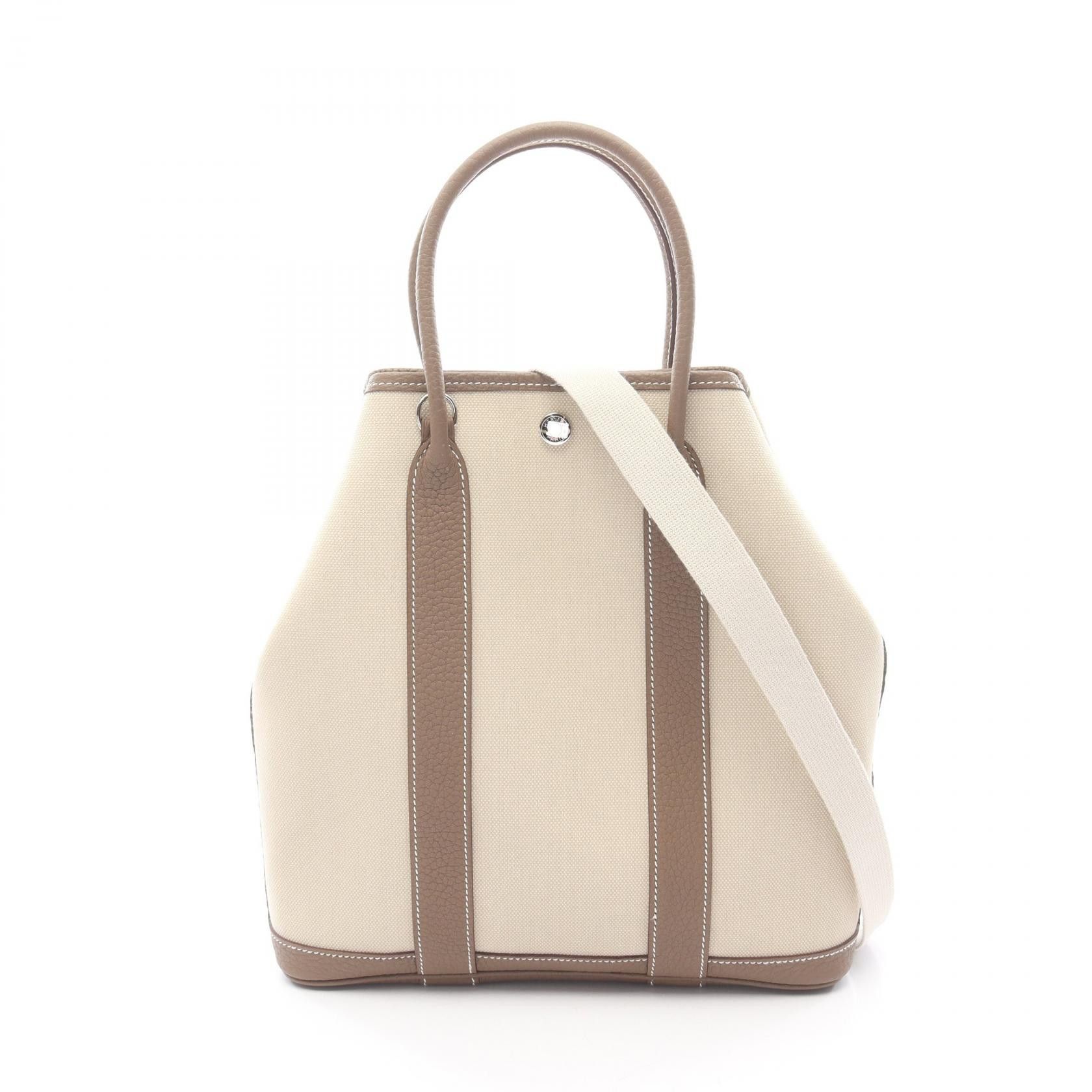 Hermes Hermes Hermes Garden File PM Toile Military Negonda Tote Bag Leather Tote Bag Stamp Z (2021) DUTY FREE for USA Size ONE SIZE - 1 Thumbnail