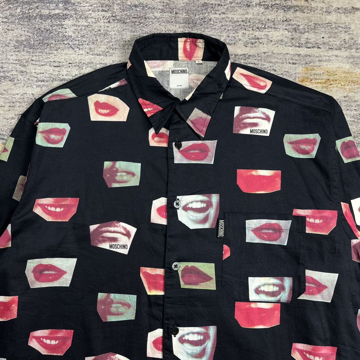 Moschino moschino printed lips long sleeve button up shirt Size US L / EU 52-54 / 3 - 3 Thumbnail