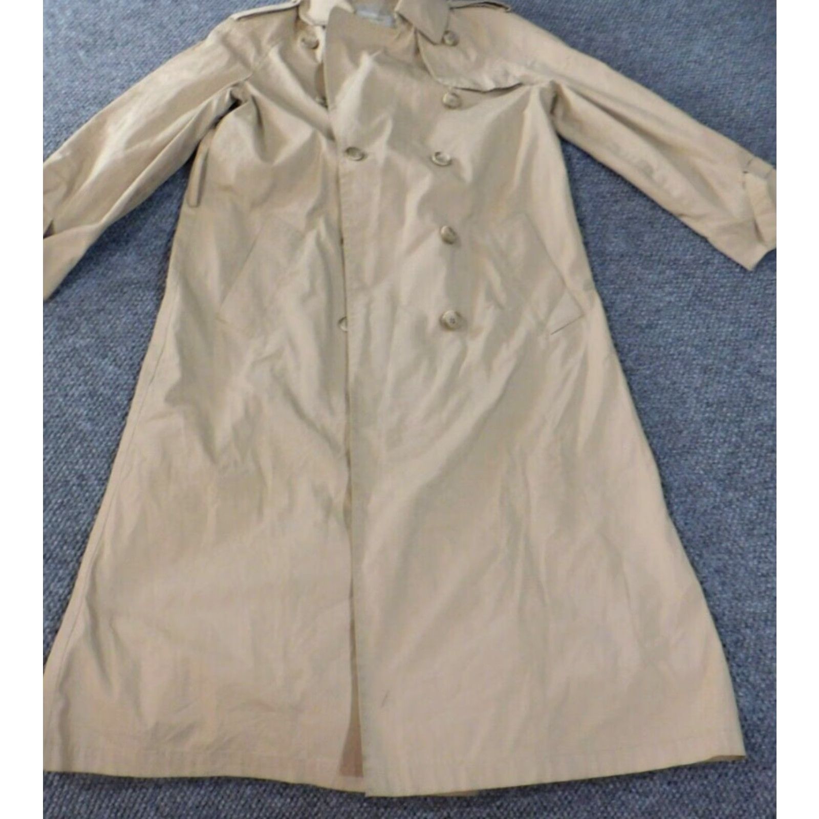 London Fog London Fog jacket coat Trench Coat Womens 6 Beige Button Lined Polyester Winter Formal Casual Regular Mens Womens Girls Size M / US 6-8 / IT 42-44 - 3 Thumbnail
