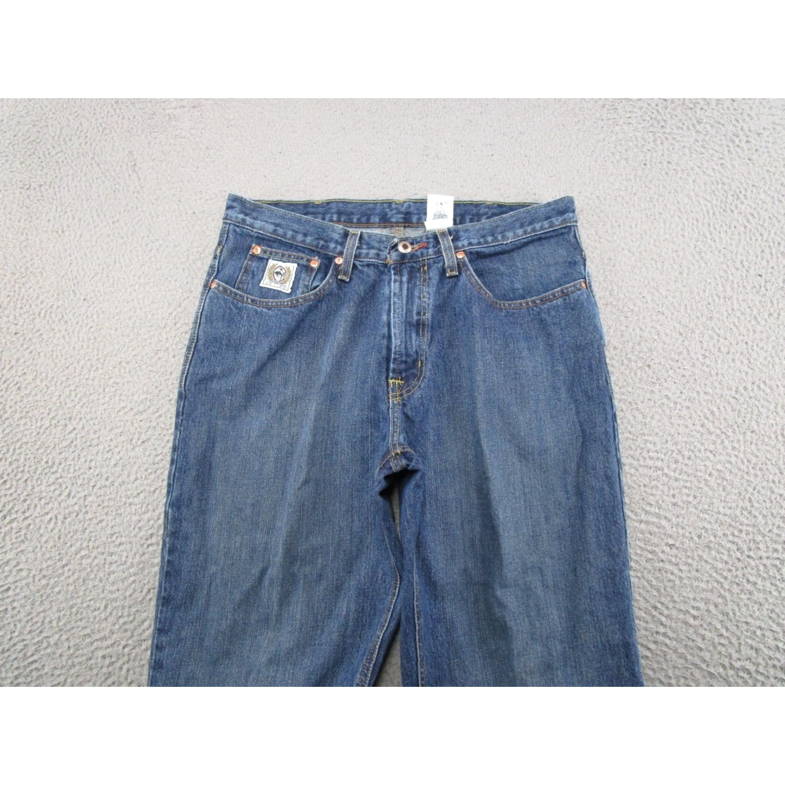 Denime Cinch Jeans Mens 35x38 Blue Medium Wash Straight Leg Stretch Denim Western Size US 35 - 3 Thumbnail