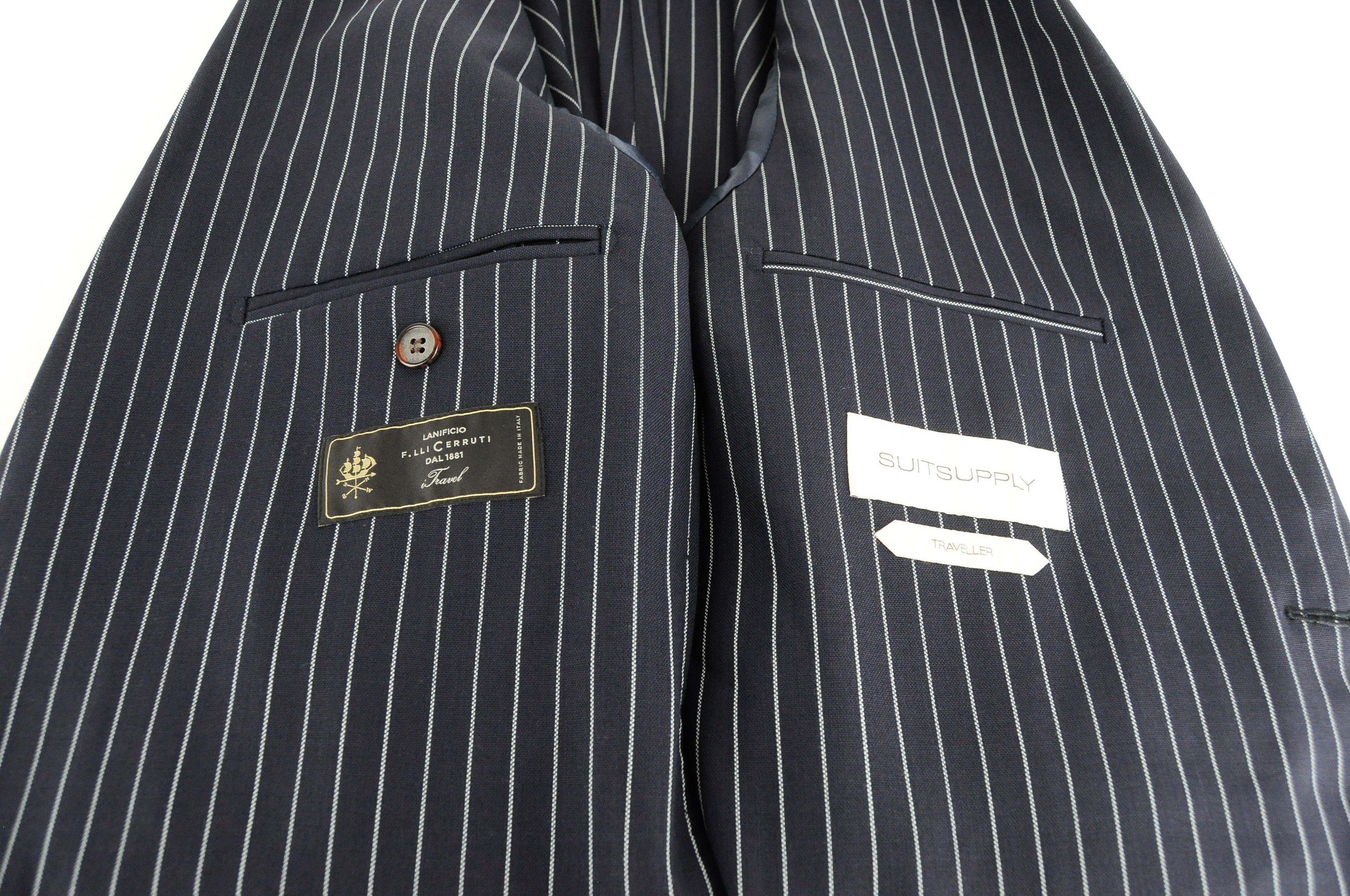 Suitsupply HAVANA TRAVELLER UK40R Navy Wool Striped Blazer 55239 Size 40R - 5 Thumbnail