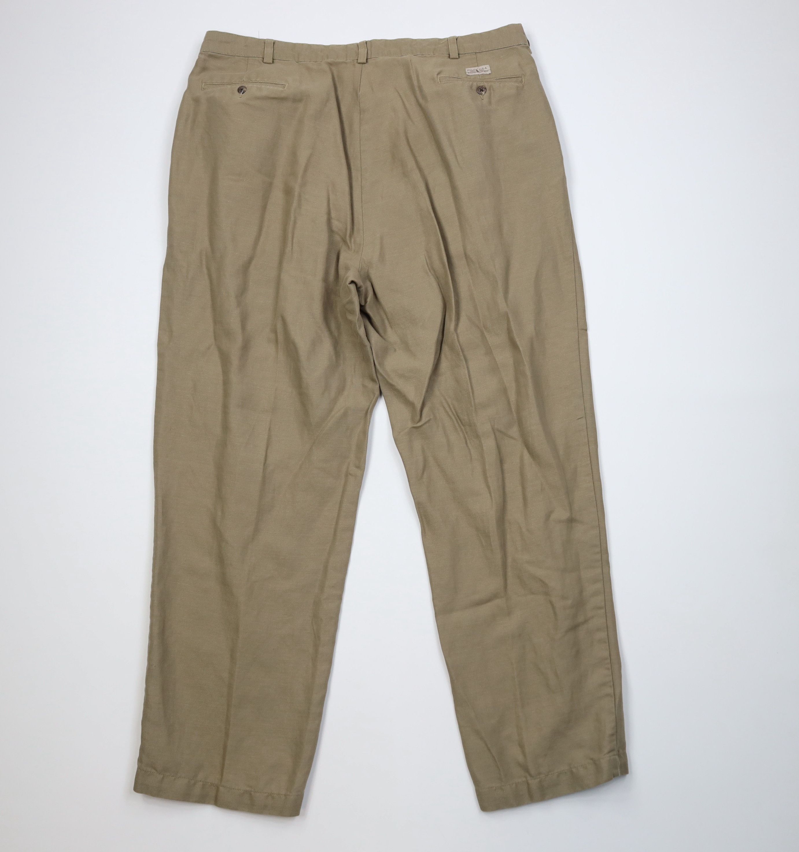 Ralph Lauren Vintage 90s Ralph Lauren Linen Blend Wide Leg Chino Pants Size US 40 / EU 56 - 9 Thumbnail