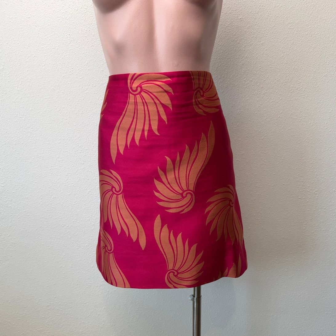 Dries Van Noten Dries Van Noten Fuchsia Peach Shell Silk Skirt US 12 Size 34" / US 12 / IT 48 - 1 Thumbnail