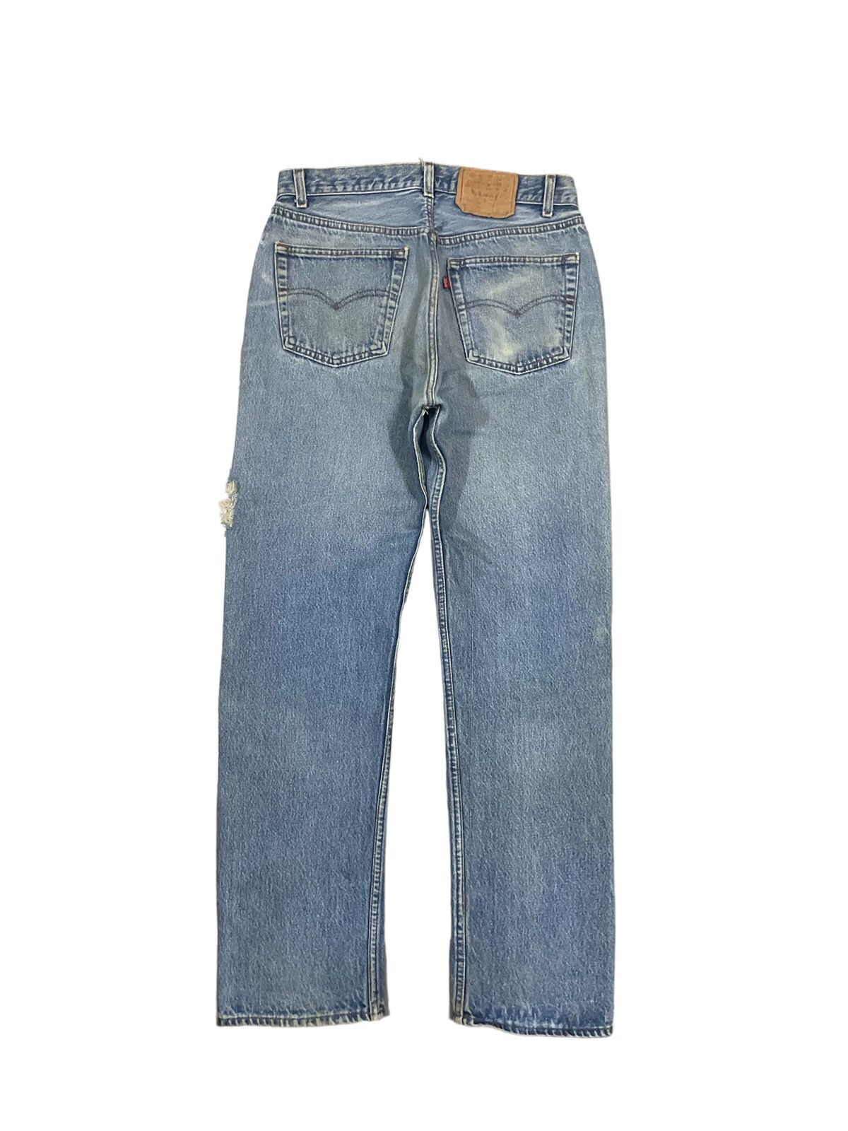 Levi's Vintage Clothing Vintage 80s Levi’s 501 Straight Cut Blue Wash Denim #546 Size US 31 - 7 Thumbnail