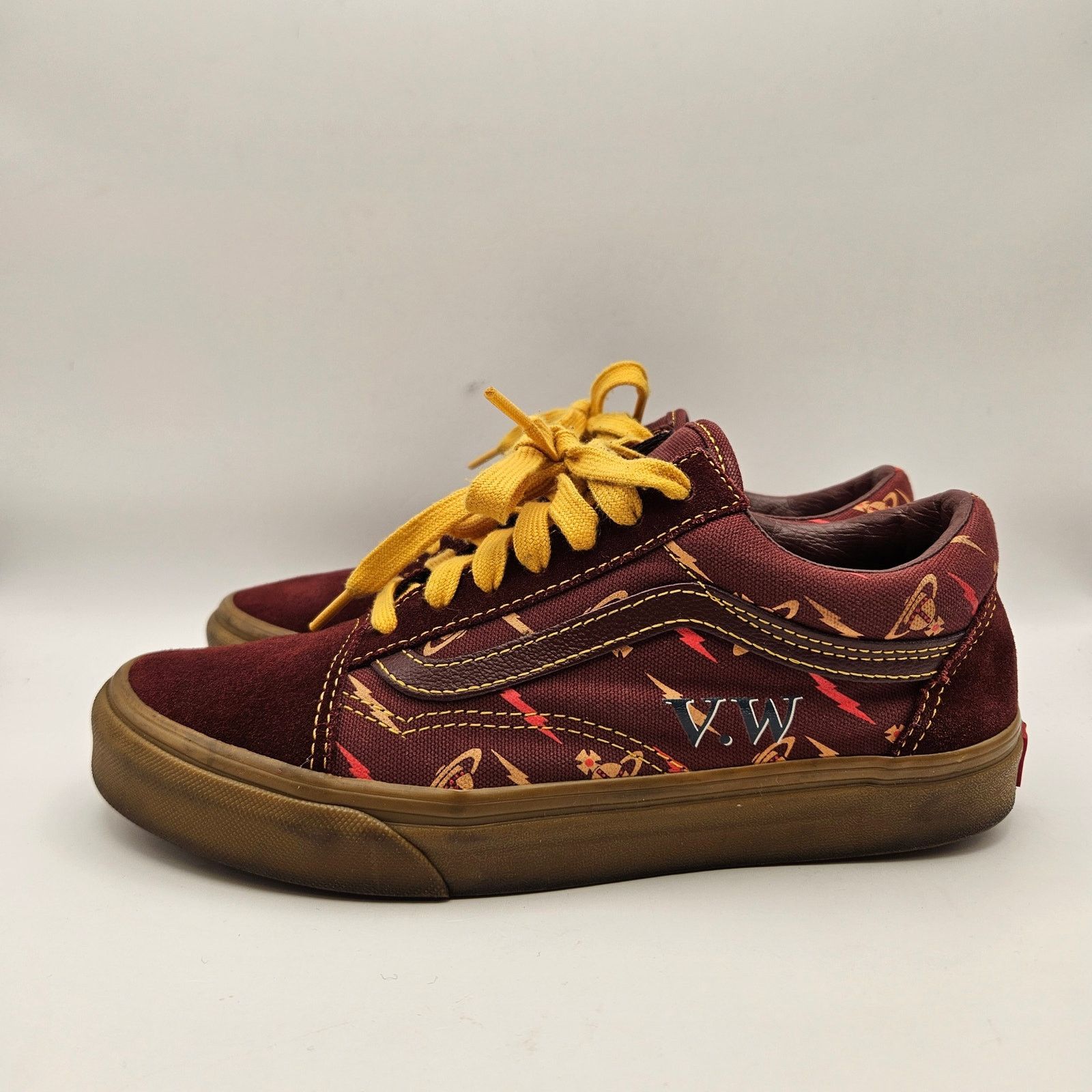 Vans VANS x VIVIENNE WESTWOOD WOMEN'S 7 OLD SKOOL MAROON LOW TOP Size US 7 / IT 37 - 2 Thumbnail