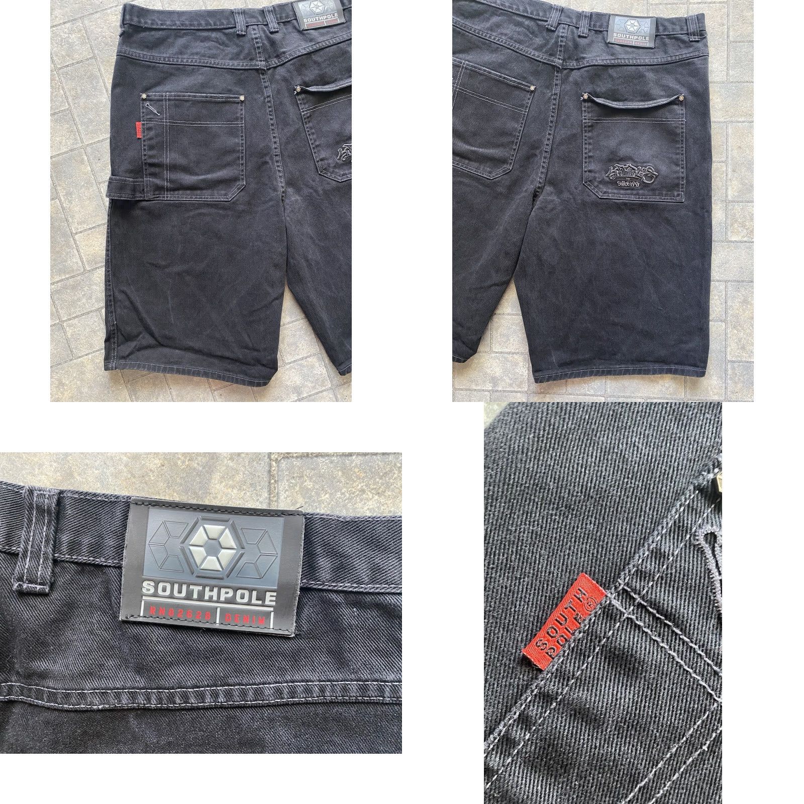 Southpole VINTAGE Southpole Denim Shorts Men’s Size 42 Black Embroidered Back Pocket Shorts Mens 42 Black Embroidered Back Pocket Size US 42 / EU 58 - 9 Thumbnail