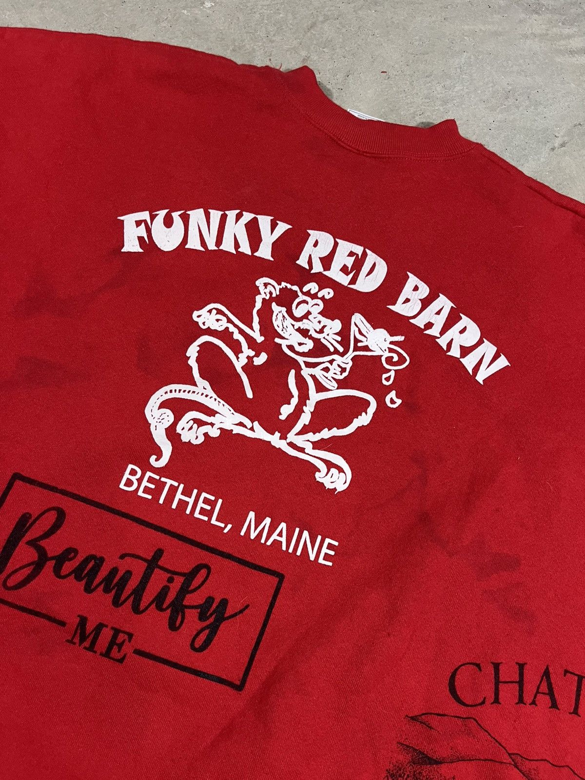 Vintage Vintage 90s Test Print Faded Red Crewneck Sweatshirt Size US XXL / EU 58 / 5 - 9 Thumbnail
