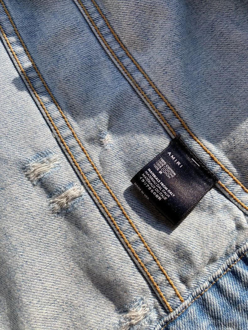Amiri Amiri 18spalm coconut tree rendering destroys denim jacket- Size US S / EU 44-46 / 1 - 6 Thumbnail