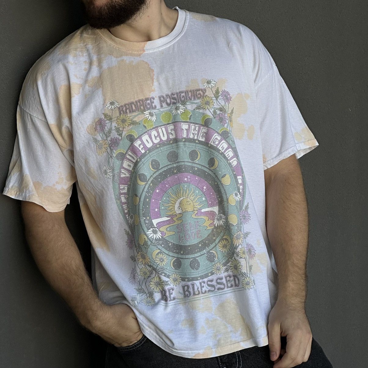 Japanese Brand × Vintage Vintage Japanese Style Paradise Positive Be Blessed T-shirts Size US XL / EU 56 / 4 - 1 Thumbnail