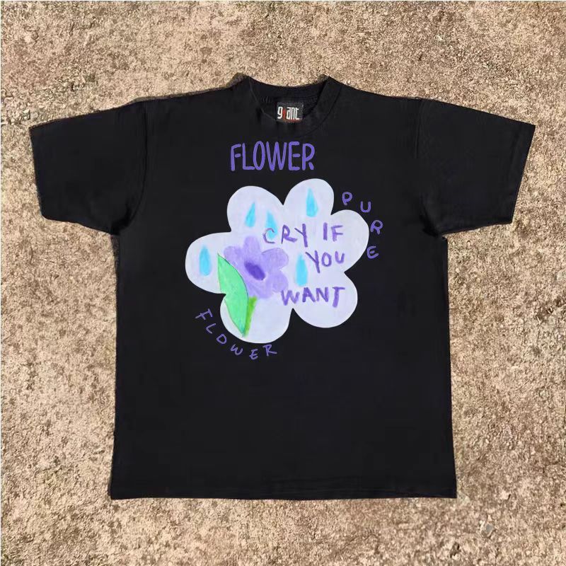 Other Black casual loose floral pattern cotton t-shirt Size US M / EU 48-50 / 2 - 1 Thumbnail