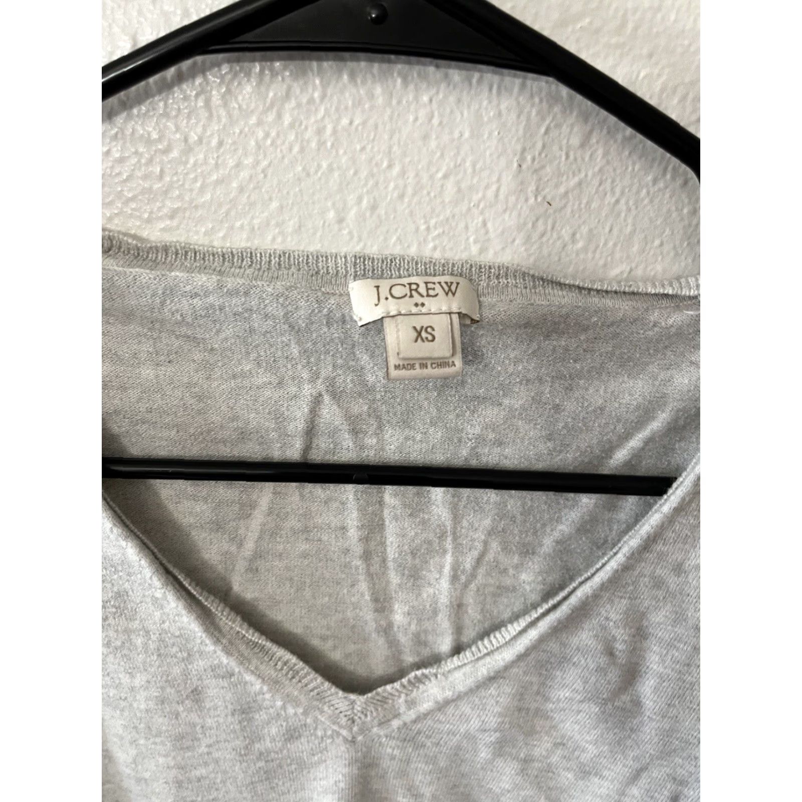 J.Crew VINTAGE J.CREW Wool Blend Knit Sweater Shirt Womens XS Gray V-Neck Button Pullover Size XS / US 0-2 / IT 36-38 - 3 Thumbnail