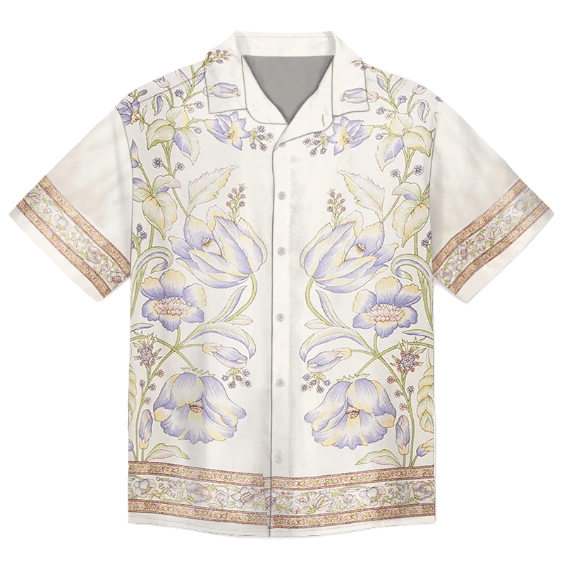 Designer × The Unbranded Brand Men’s Floral Bowling Shirt | Vintage Vibe, Modern Cool Size US M / EU 48-50 / 2 - 1 Thumbnail