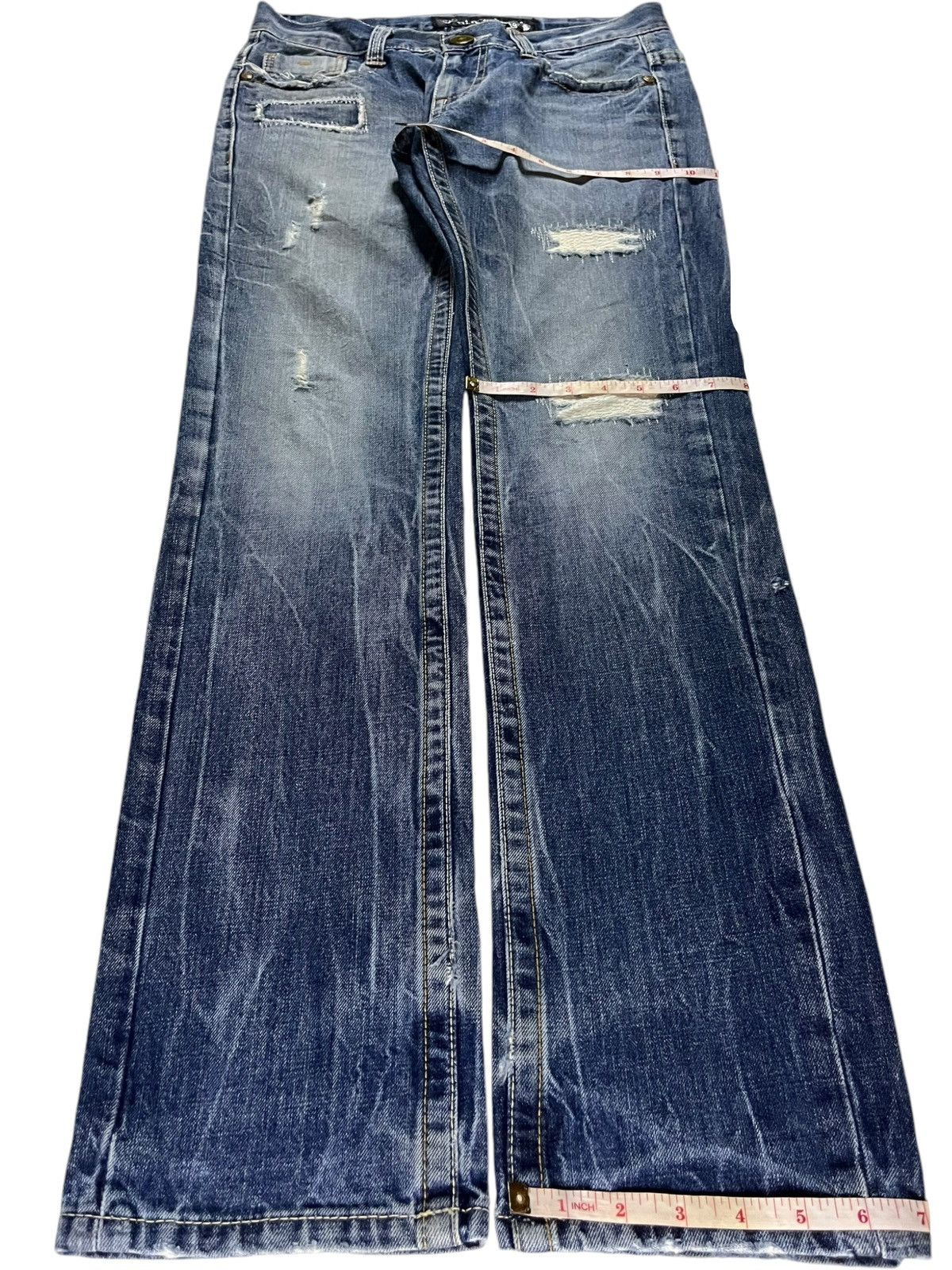 Japanese Brand Vintage Japanese Brand Patches Embroidery Distressed Jeans Size US 32 / EU 48 - 14 Thumbnail