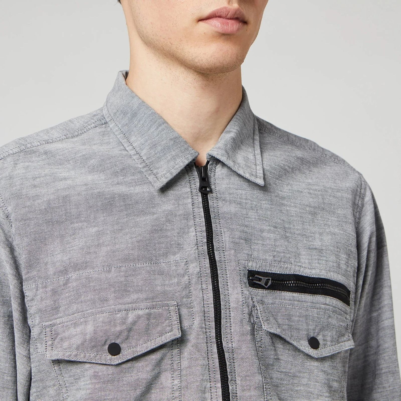 Hugo Boss Hugo Boss Jacket Lovel Chambray Zip Overshirt Lightweight M Size US M / EU 48-50 / 2 - 3 Thumbnail