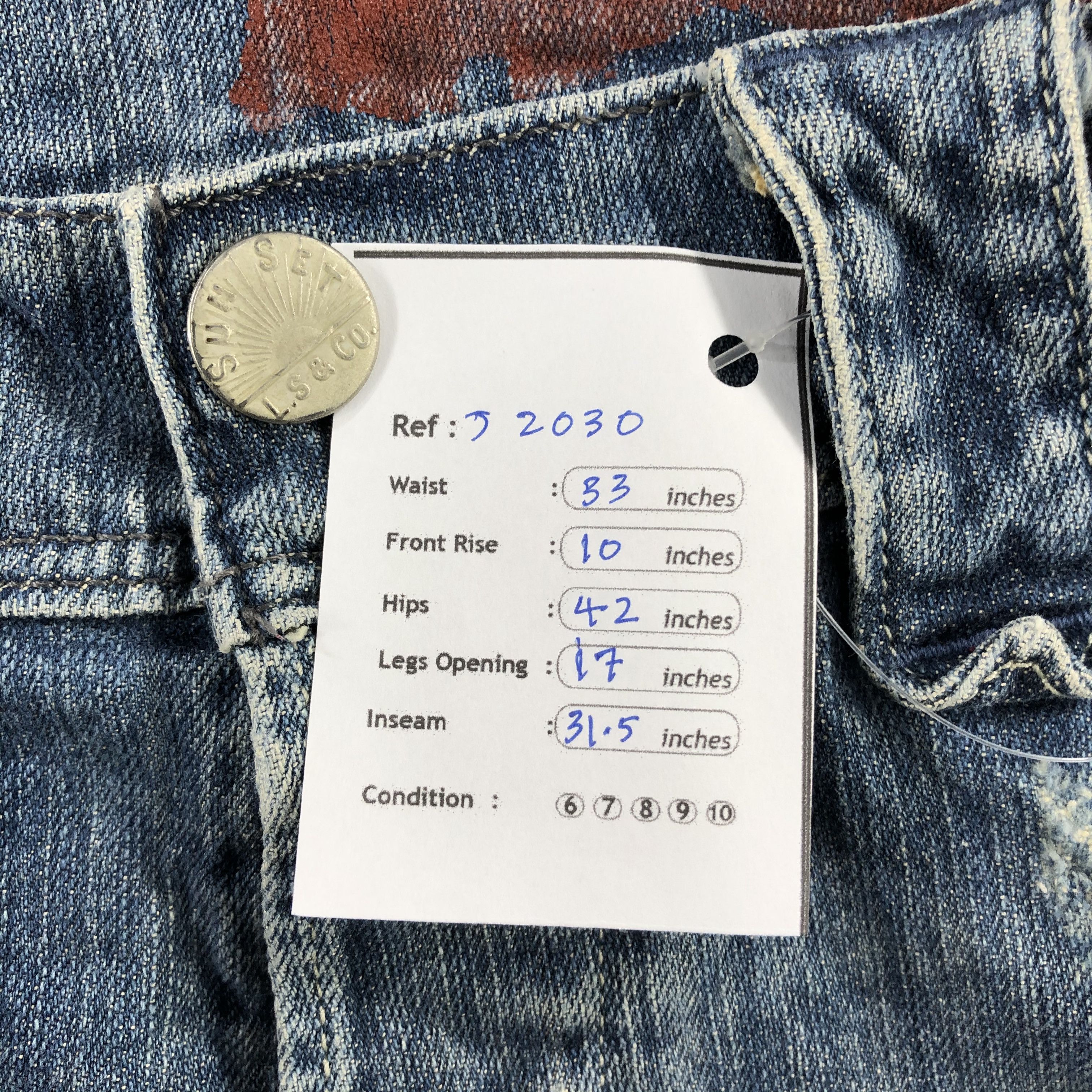 Levi's Vintage Blue Wash Levis Jeans-J2030 Size US 33 - 17 Thumbnail