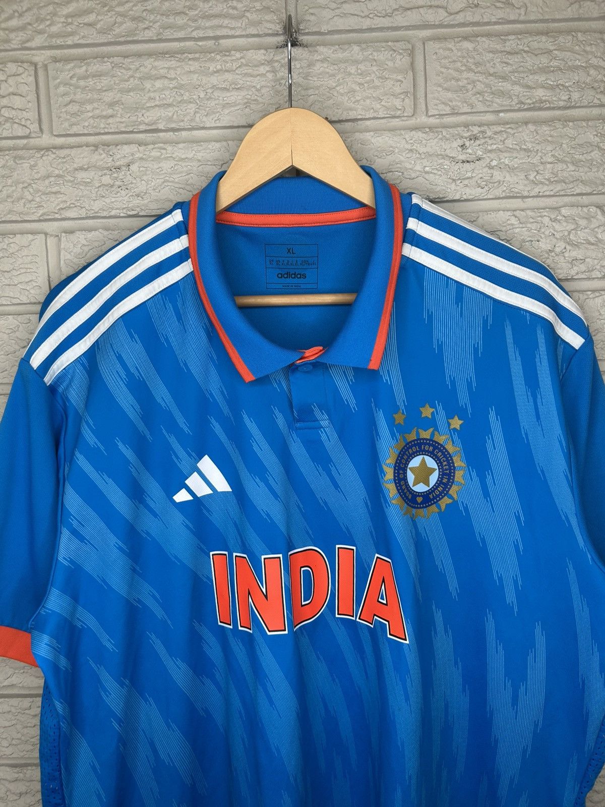 Adidas Adidas India Cricket Jersey Size US XL / EU 56 / 4 - 2 Thumbnail