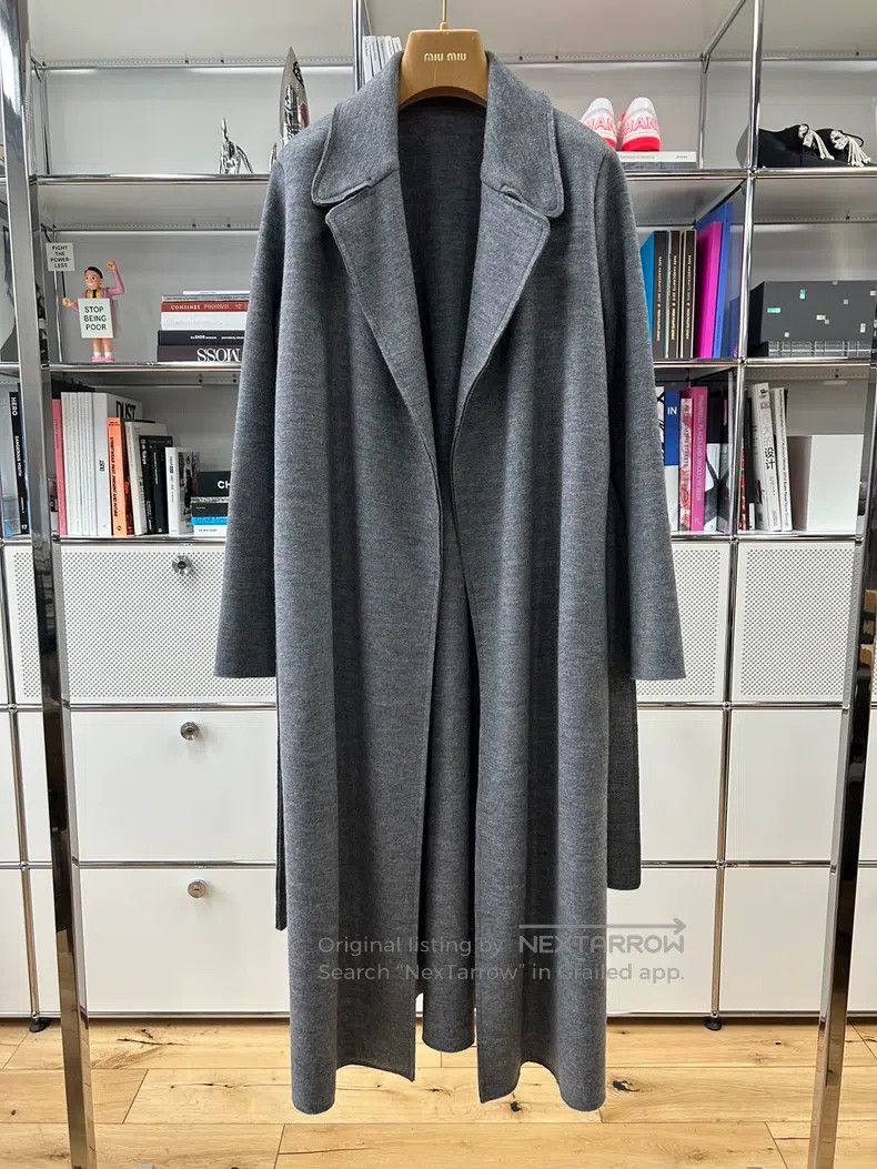The Row The Row Long wool coat coat with grey lapel and lace Size XS / US 0-2 / IT 36-38 - 1 Thumbnail