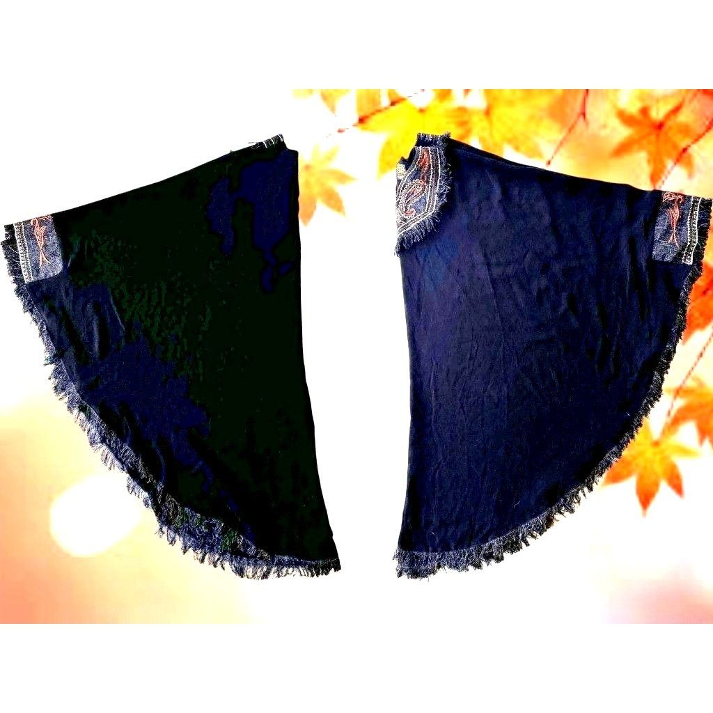 Other Royal Class Poncho Shawl Cape One Size Black Embellished Fri Size ONE SIZE - 9 Thumbnail