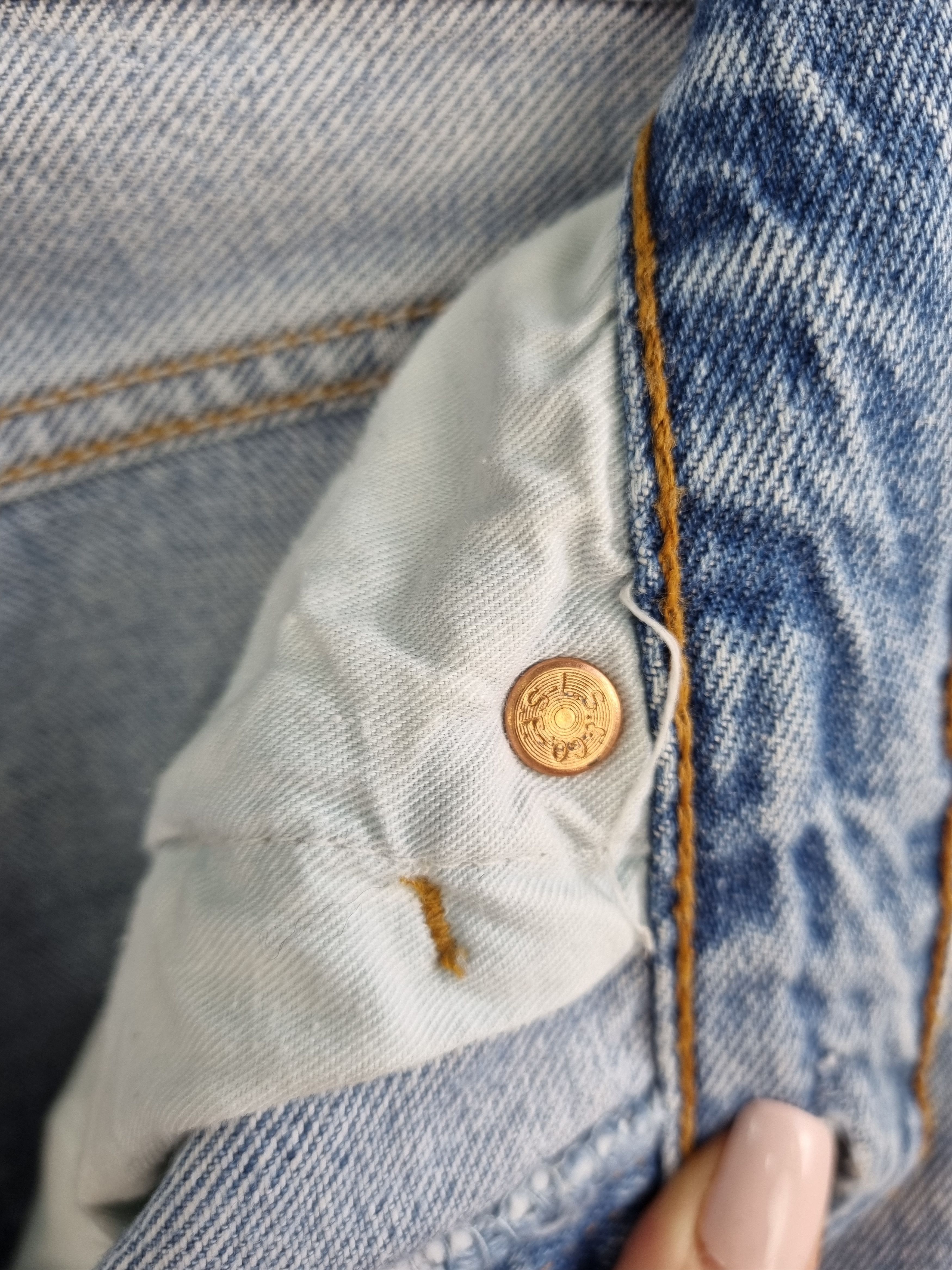 Levi's × Levi's Vintage Clothing × Vintage 95s Unique Blue Sky Faded in Time Levis 501 Beautiful Jeans Size US 31 - 13 Thumbnail
