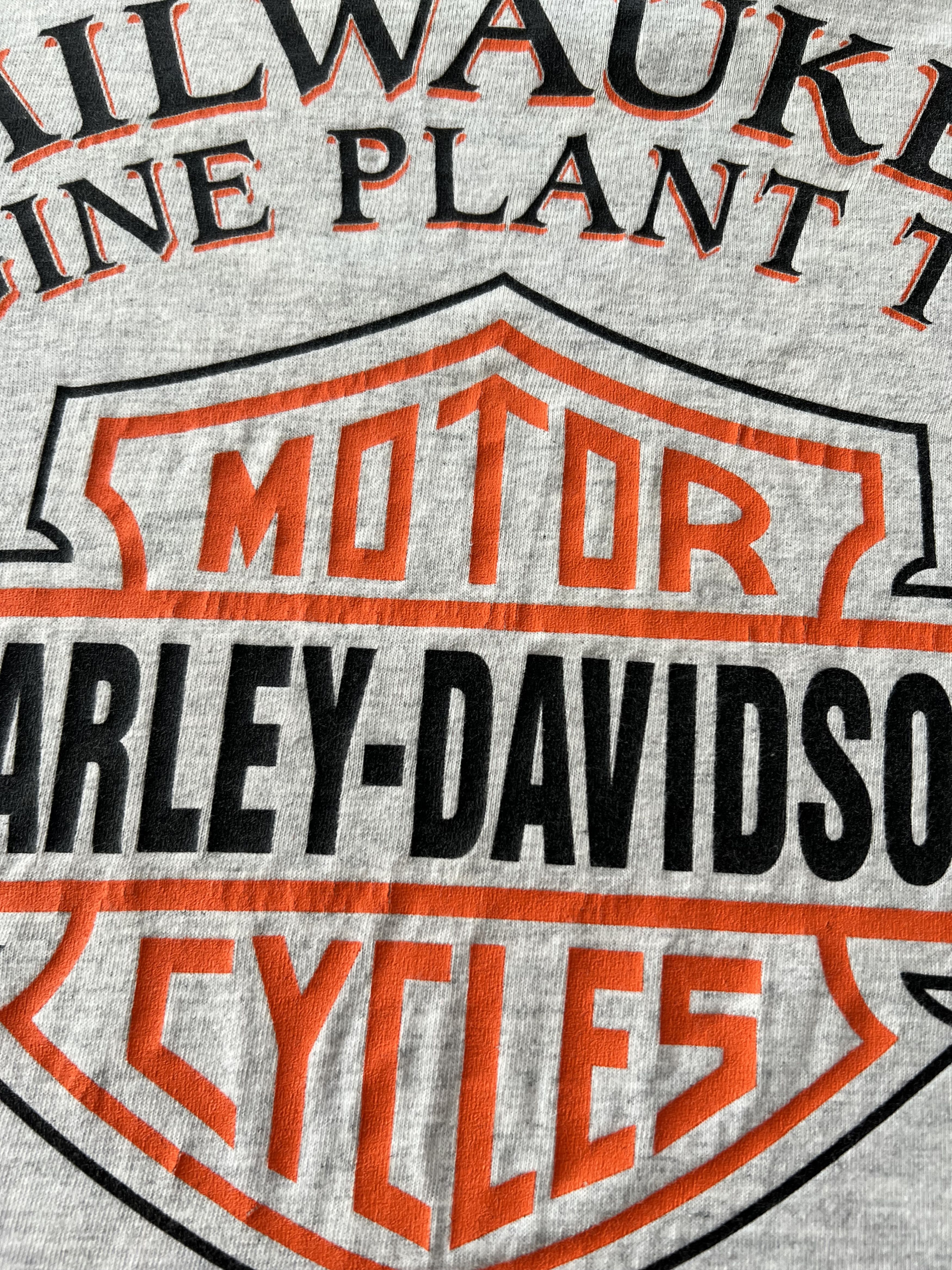 Harley Davidson Vintage 1994 Harley Davidson Engine Motor Gray T-shirt Size US L / EU 52-54 / 3 - 19 Thumbnail