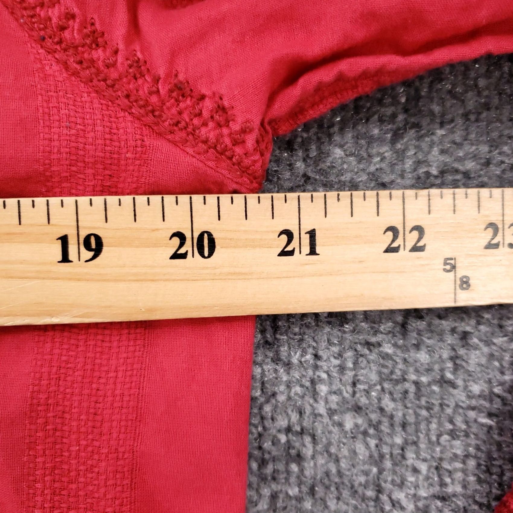 Madewell Madewell Red Embroidered Camelia Tassel Tunic 3/4 Sleeve Shirt Womens S Small Size S / US 4 / IT 40 - 4 Thumbnail