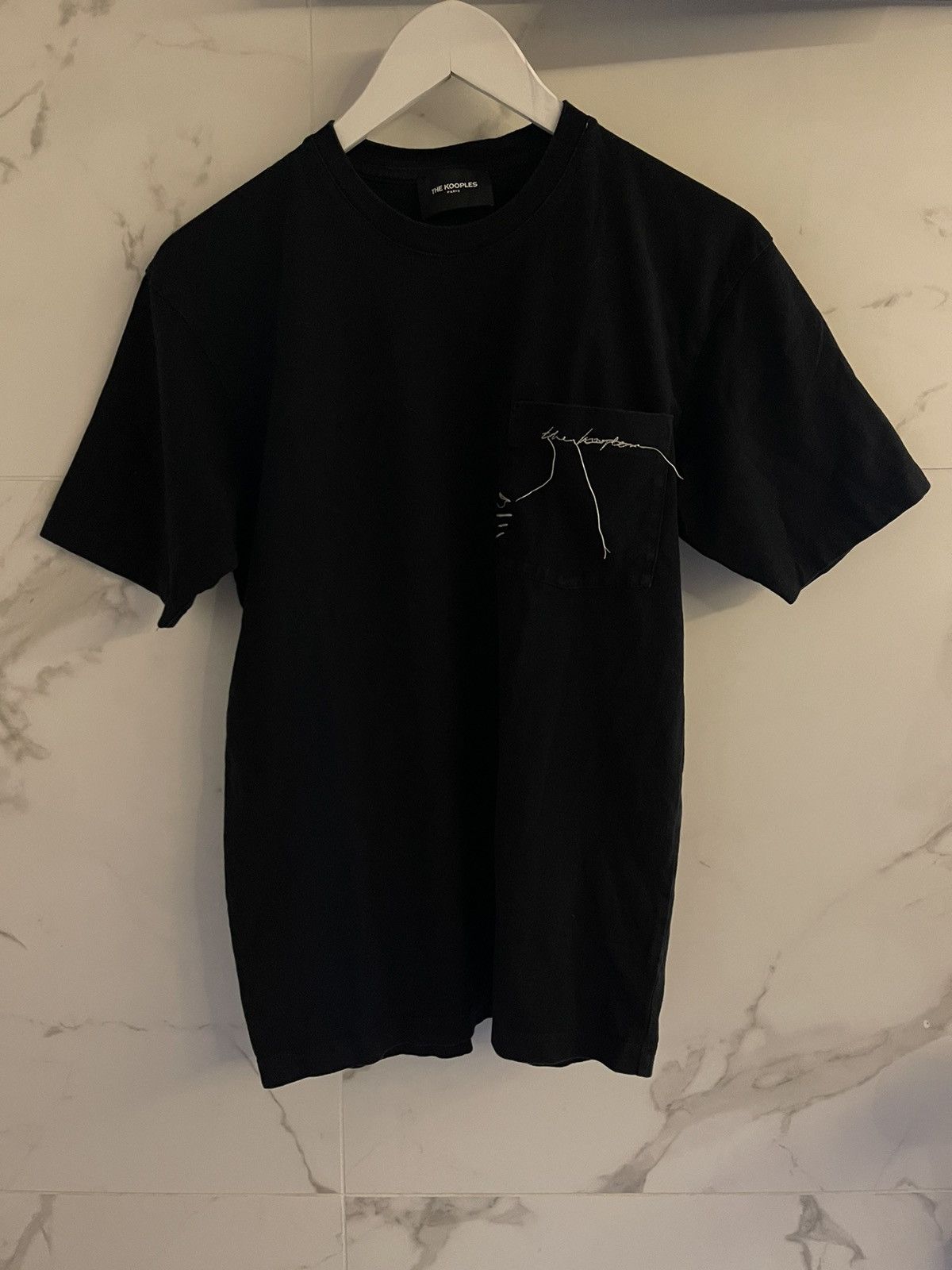 The Kooples The Kooples BLACK T-SHIRT IN COTTON WITH BREAST POCKET Size US S / EU 44-46 / 1 - 1 Thumbnail