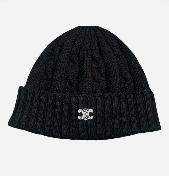 Celine Céline Triomphe Cashmere Beanie Size ONE SIZE - 1 Thumbnail