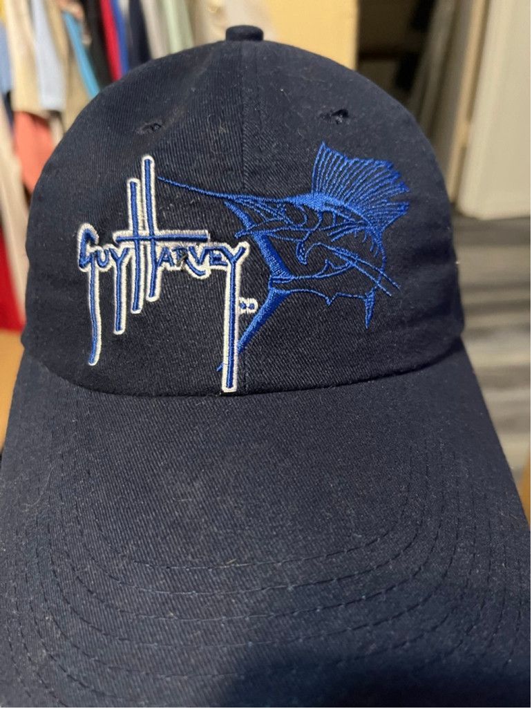 Guy Harvey Men's Guy Harvey One Size Navy Blue & Blue Sailfish Hat Size ONE SIZE - 5 Thumbnail