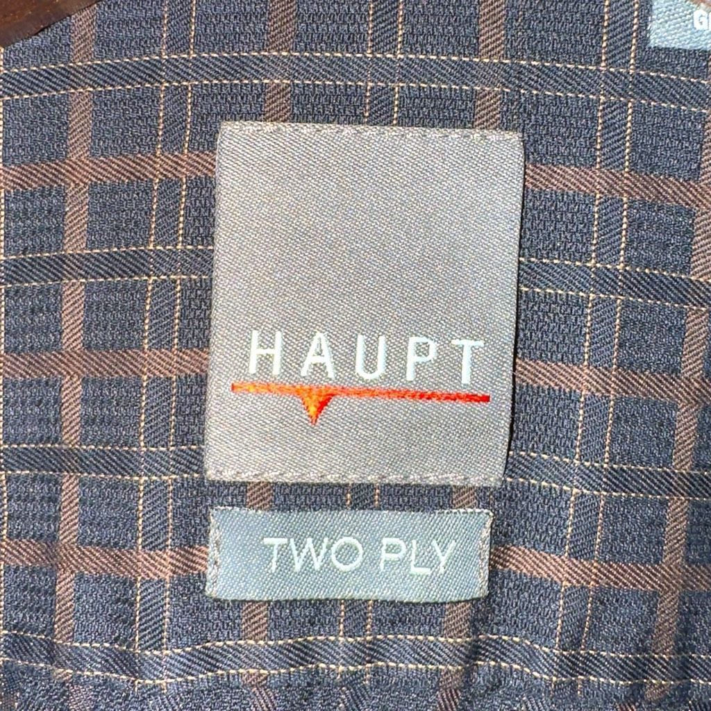 Haupt Haupt Ecologic Black Spread Collar 2 Ply Cotton Dress Shirt Sz L 16.5 Size US L / EU 52-54 / 3 - 2 Thumbnail