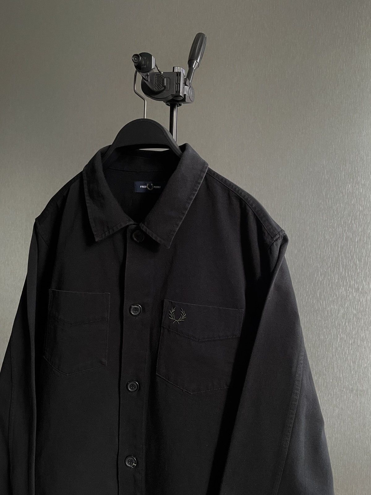 Fred Perry Fred Perry: A Navy Blue Denim Overshirt / Jacket Size US L / EU 52-54 / 3 - 11 Thumbnail