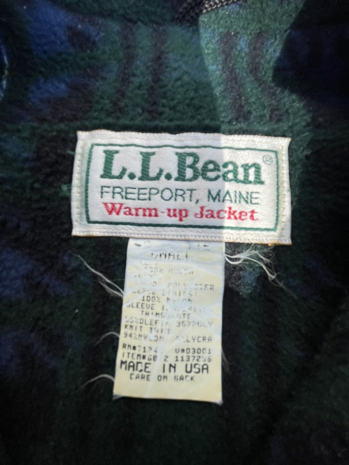 L.L. Bean Vintage 90’s L.L. Bean Men's Black Warm-Up Jacket Full Zip Size US S / EU 44-46 / 1 - 4 Thumbnail