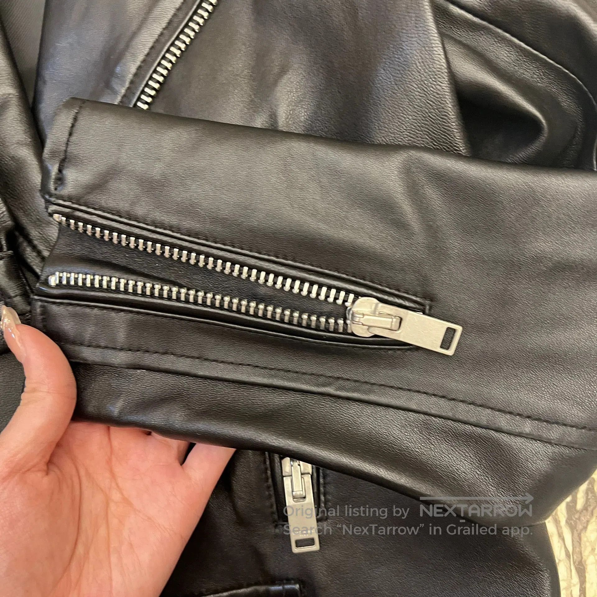 Saint Laurent Paris Saint Laurent Black Leather Biker Jacket. Size M / US 6-8 / IT 42-44 - 3 Thumbnail